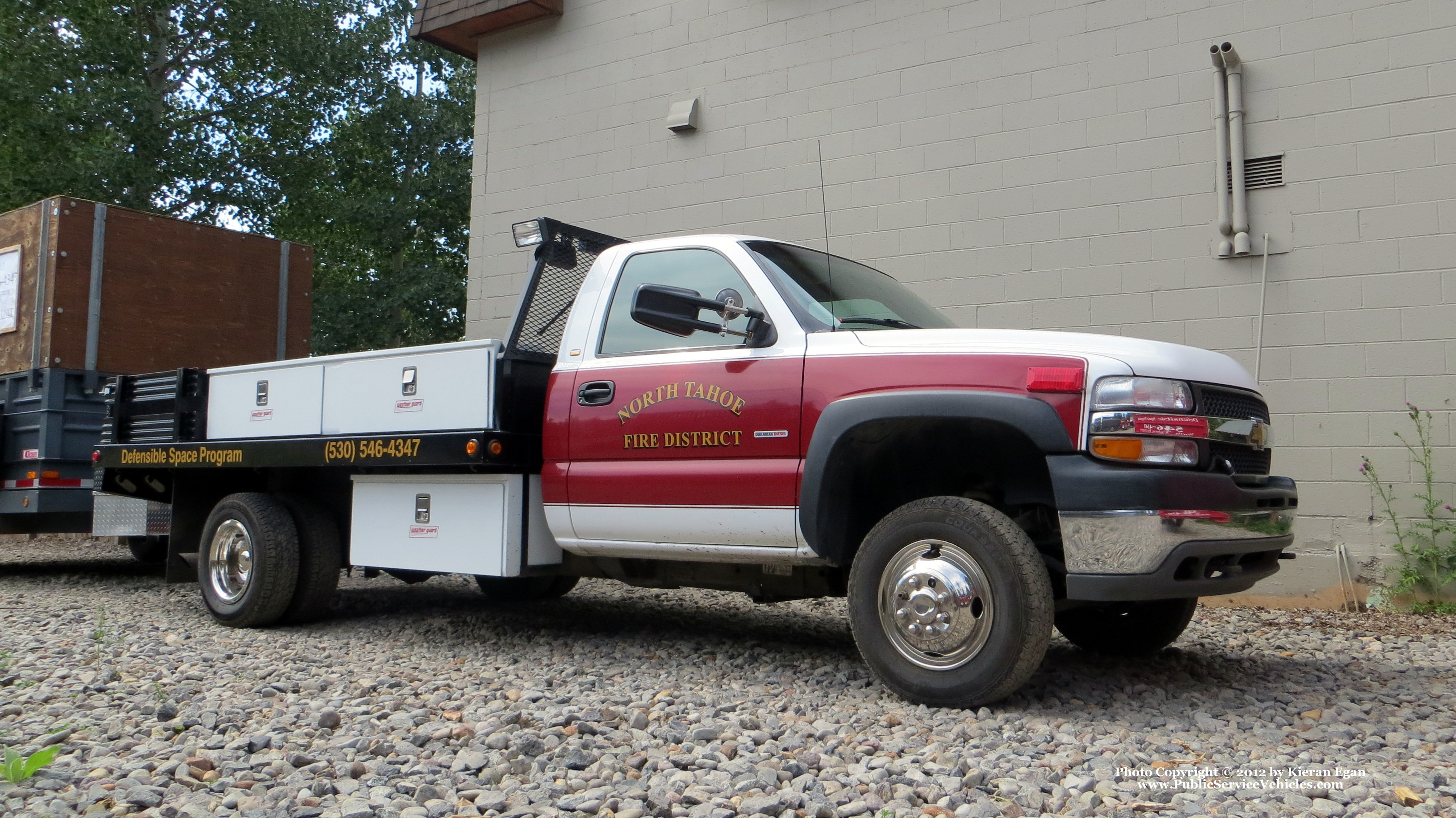 A photo  of North Tahoe Fire District
            Defensible Space Program Truck, a 1999-2007 Chevrolet Silverado             taken by Kieran Egan