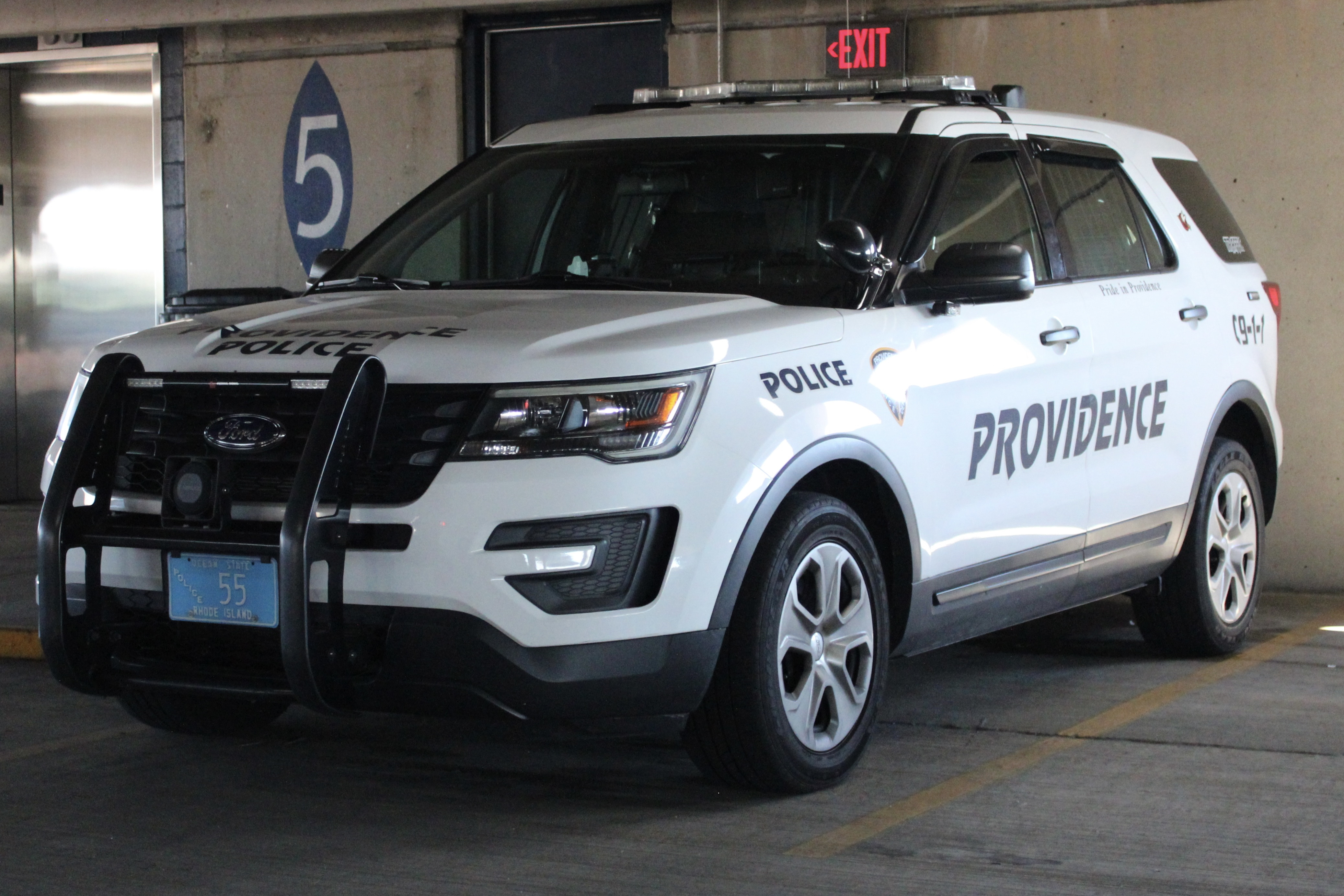 A photo  of Providence Police
            Cruiser 55, a 2017 Ford Police Interceptor Utility             taken by @riemergencyvehicles
