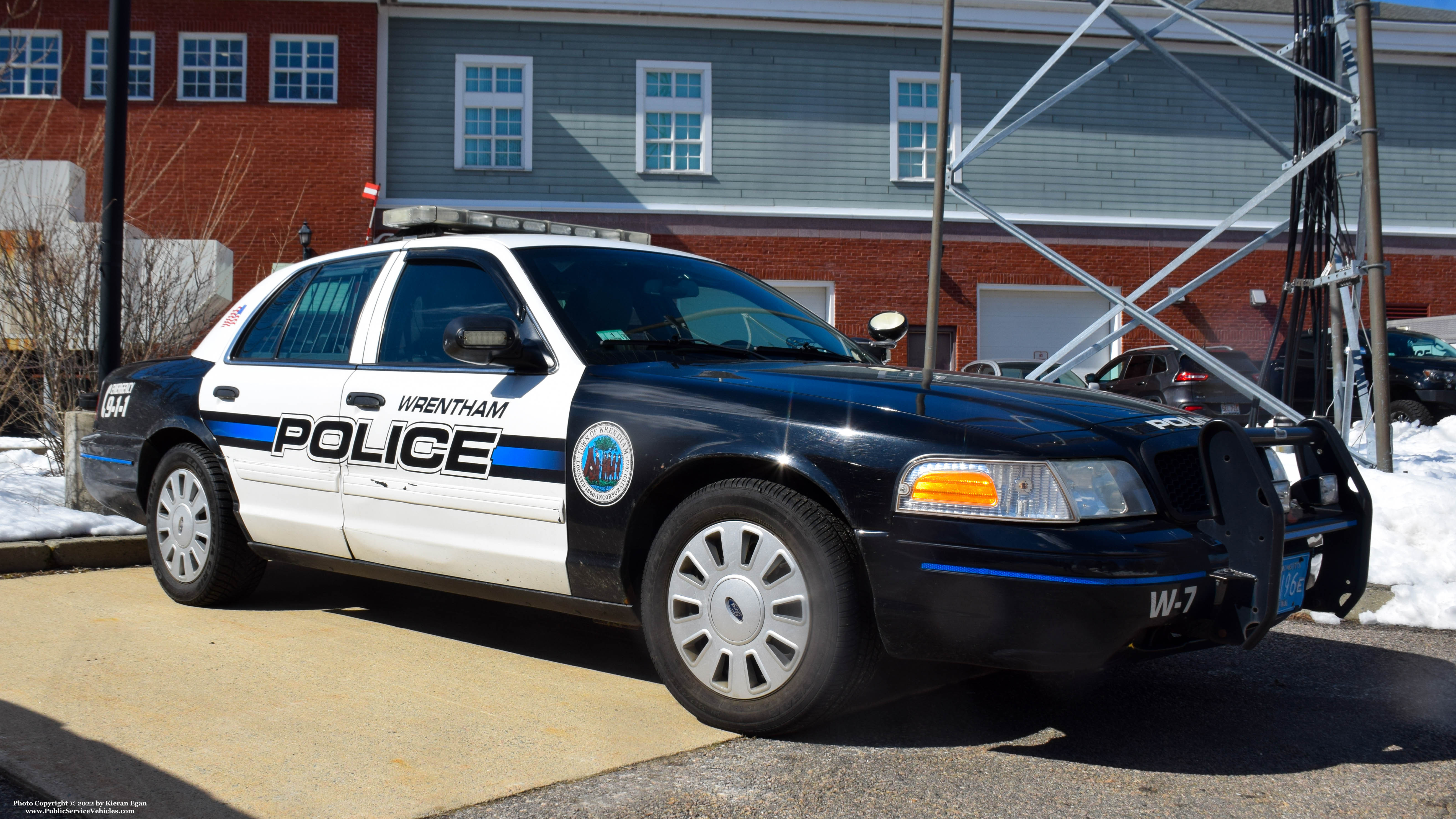 A photo  of Wrentham Police
            Cruiser W-7, a 2009 Ford Crown Victoria Police Interceptor             taken by Kieran Egan