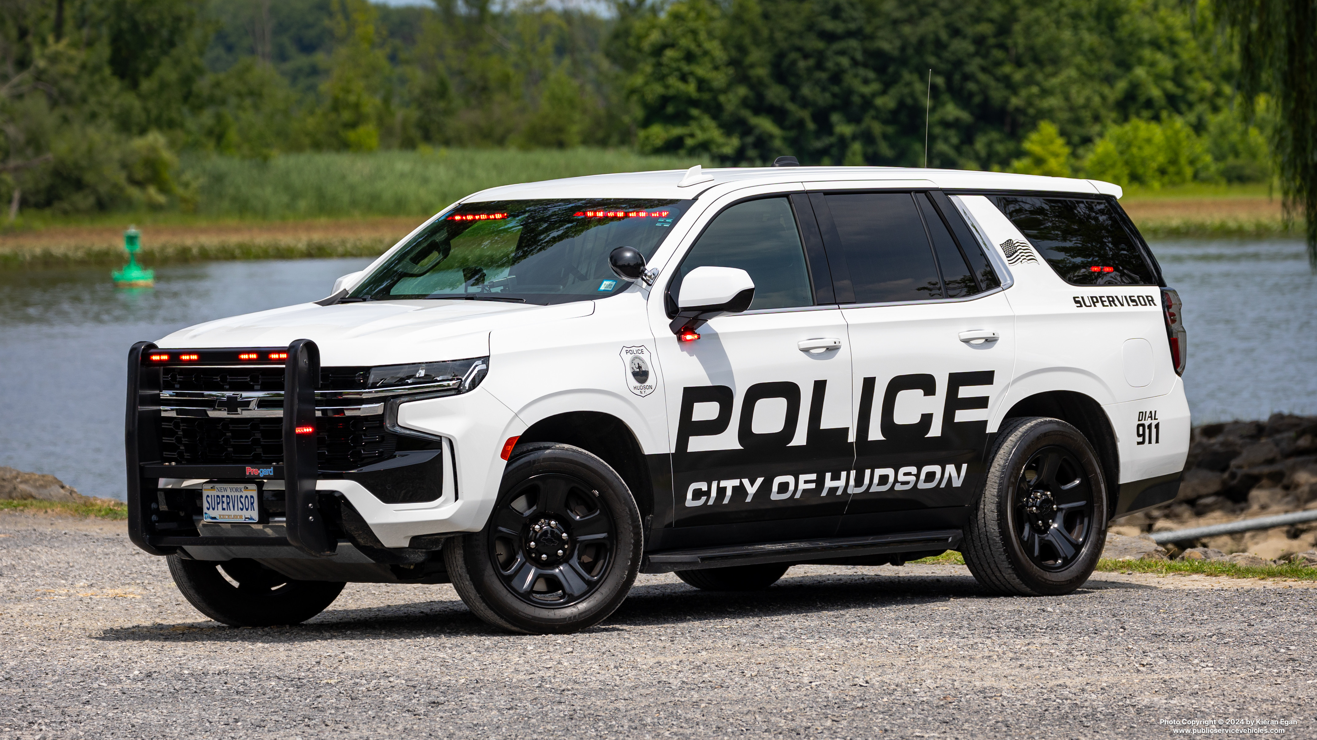 A photo  of Hudson Police
            Car 5, a 2021-2023 Chevrolet Tahoe             taken by Kieran Egan