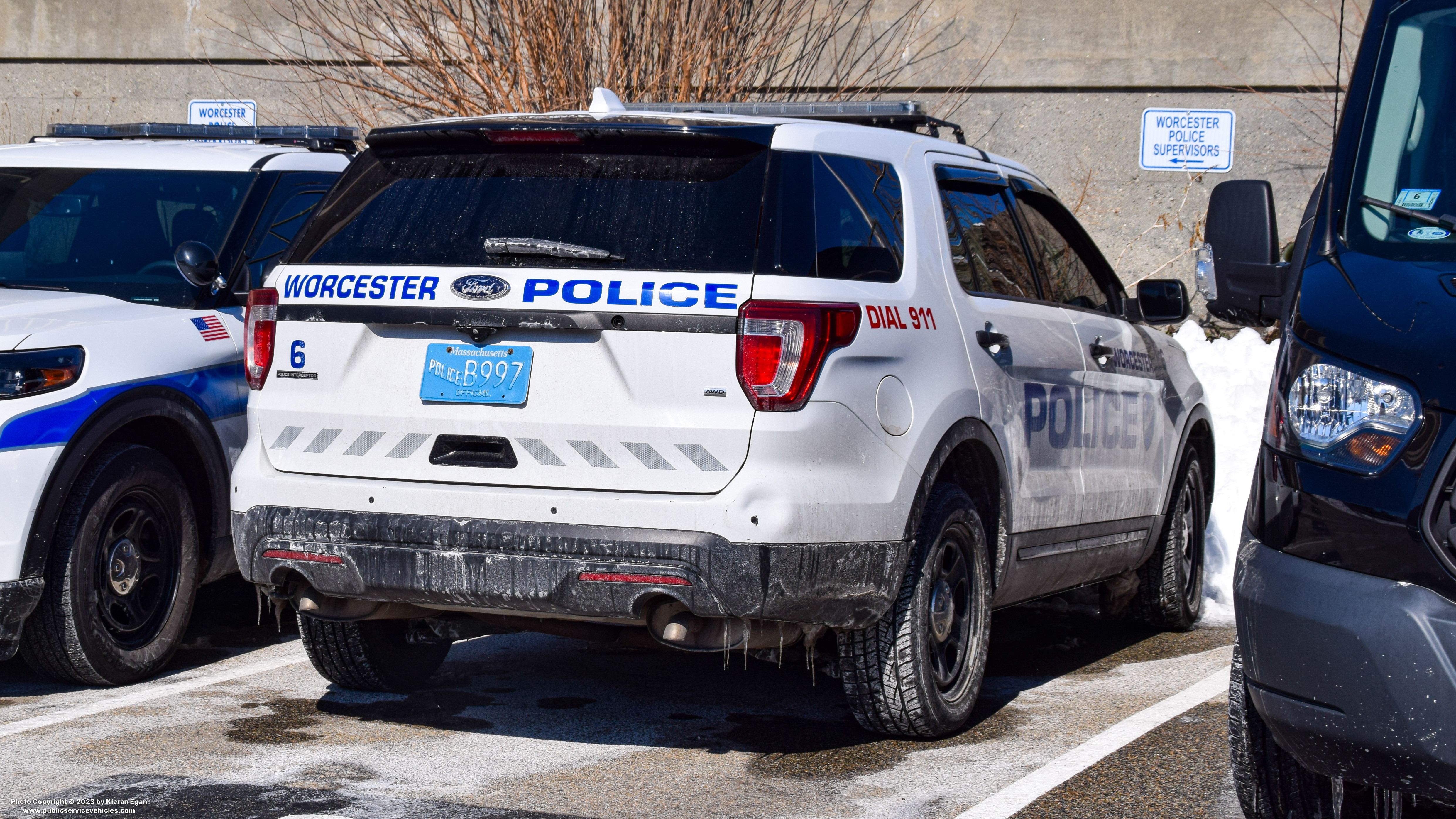 A photo  of Worcester Police
            Cruiser 6, a 2017 Ford Police Interceptor Utility             taken by Kieran Egan