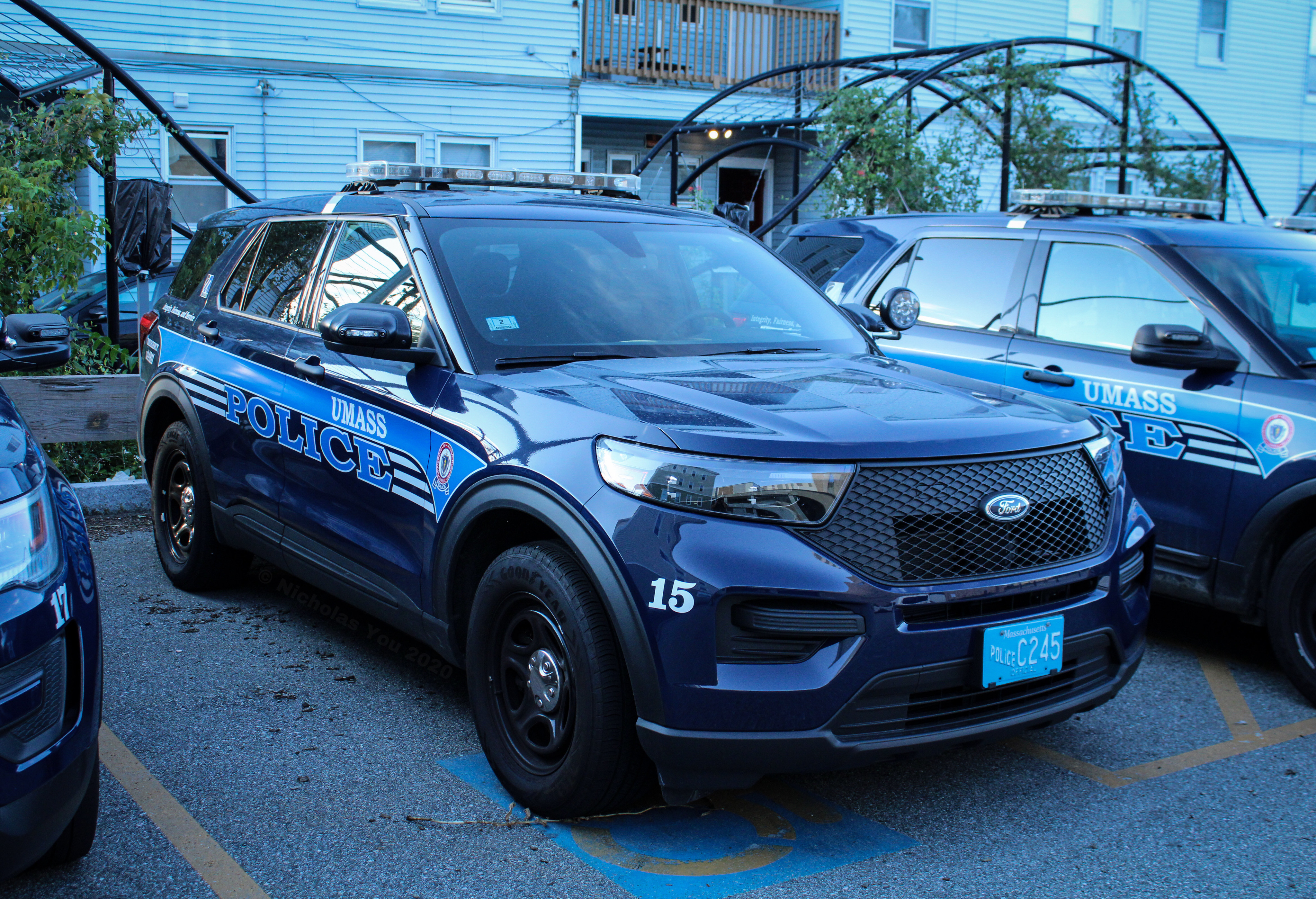 A photo  of University of Massachusetts Lowell Police
            Cruiser 15, a 2020 Ford Police Interceptor Utility             taken by Nicholas You