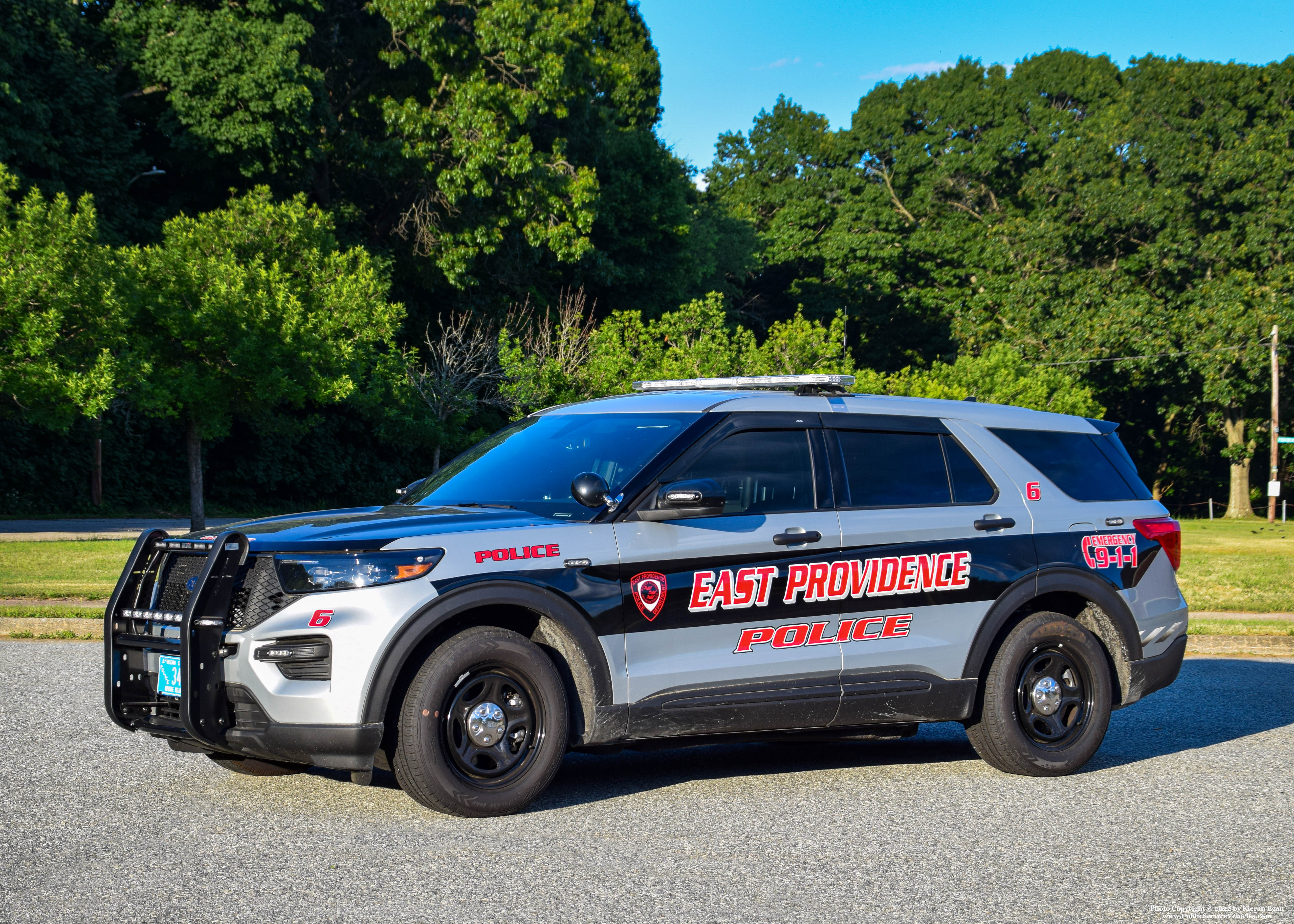 A photo  of East Providence Police
            Car 6, a 2021 Ford Police Interceptor Utility             taken by Kieran Egan