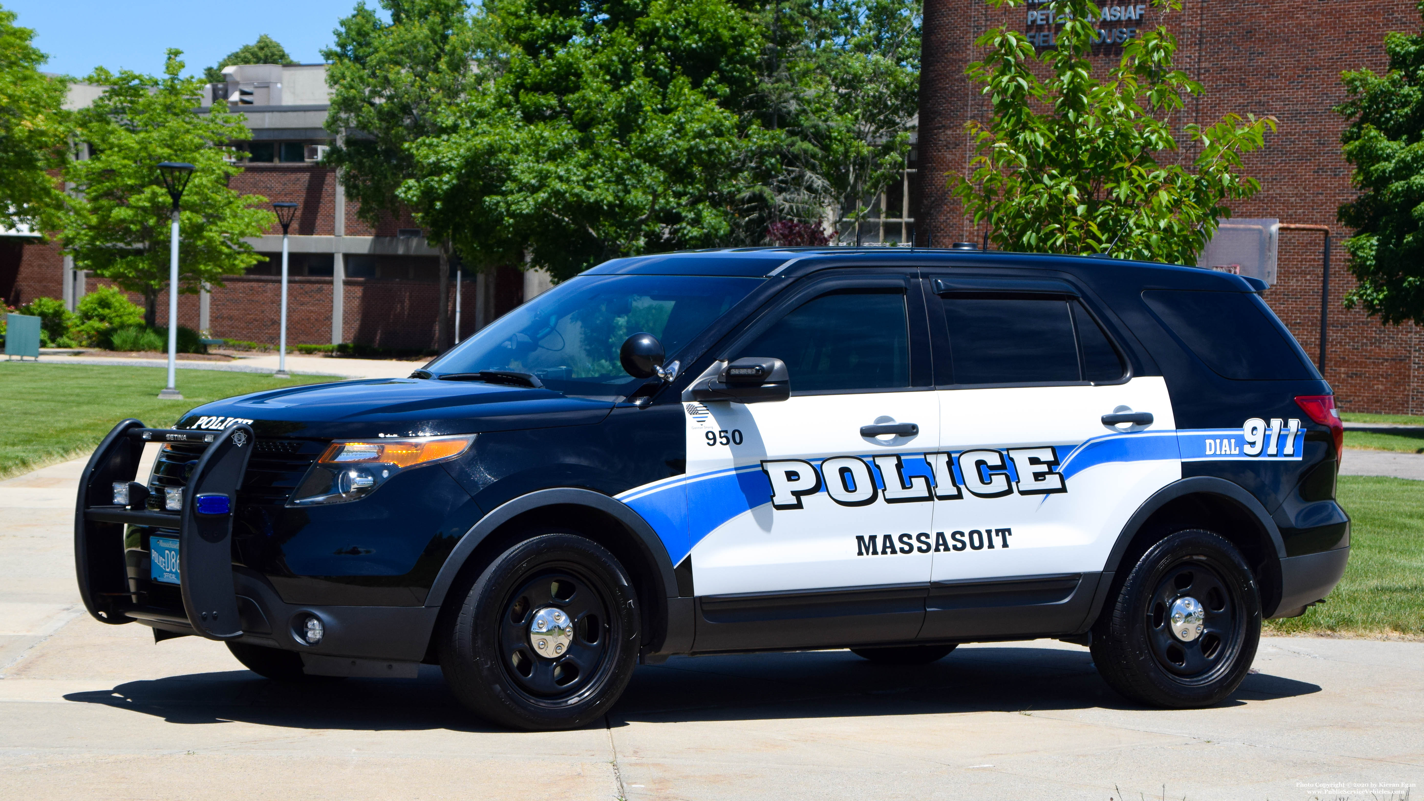 A photo  of Massasoit Community College Police
            Cruiser 950, a 2013-2015 Ford Police Interceptor Utility             taken by Kieran Egan