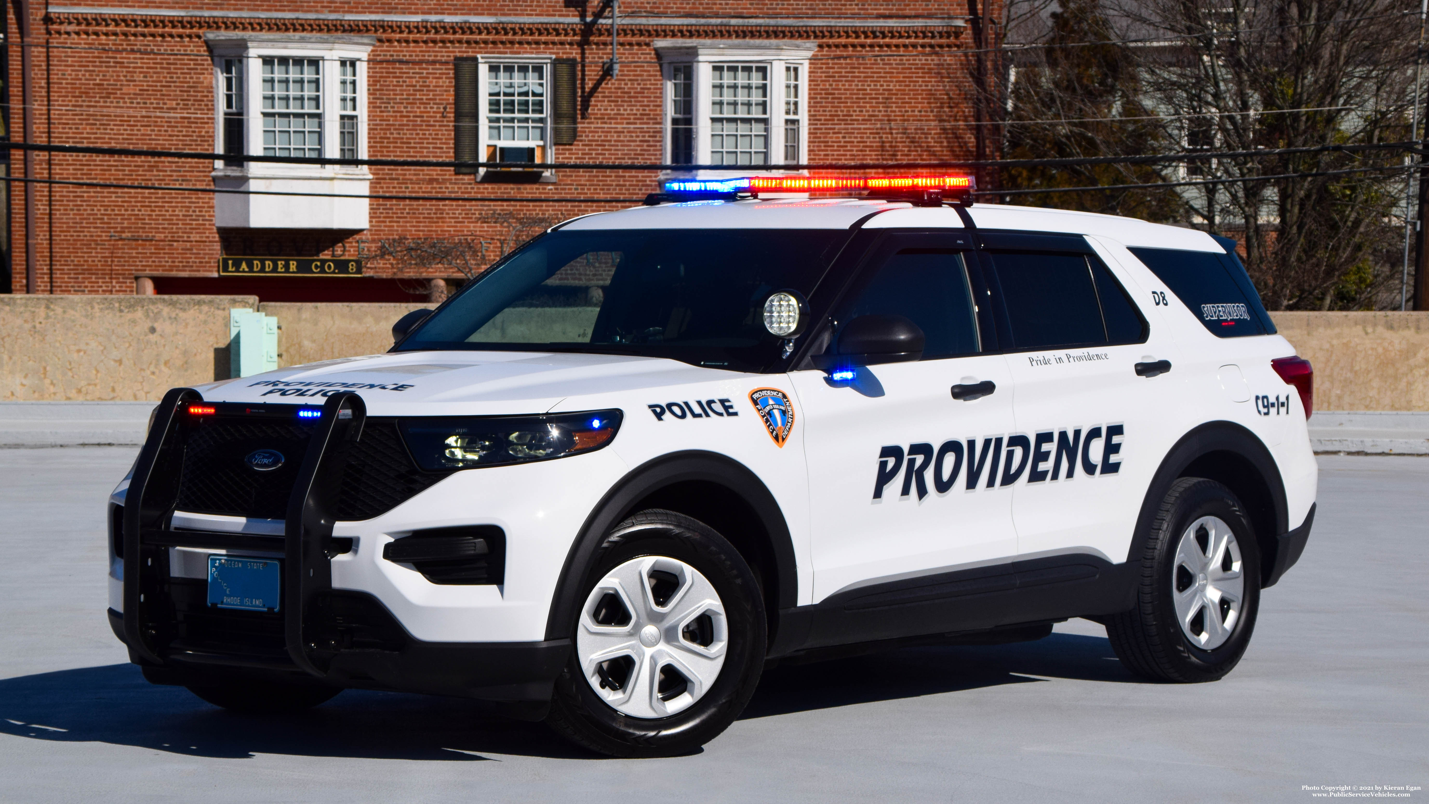A photo  of Providence Police
            Cruiser 18, a 2020 Ford Police Interceptor Utility             taken by Kieran Egan