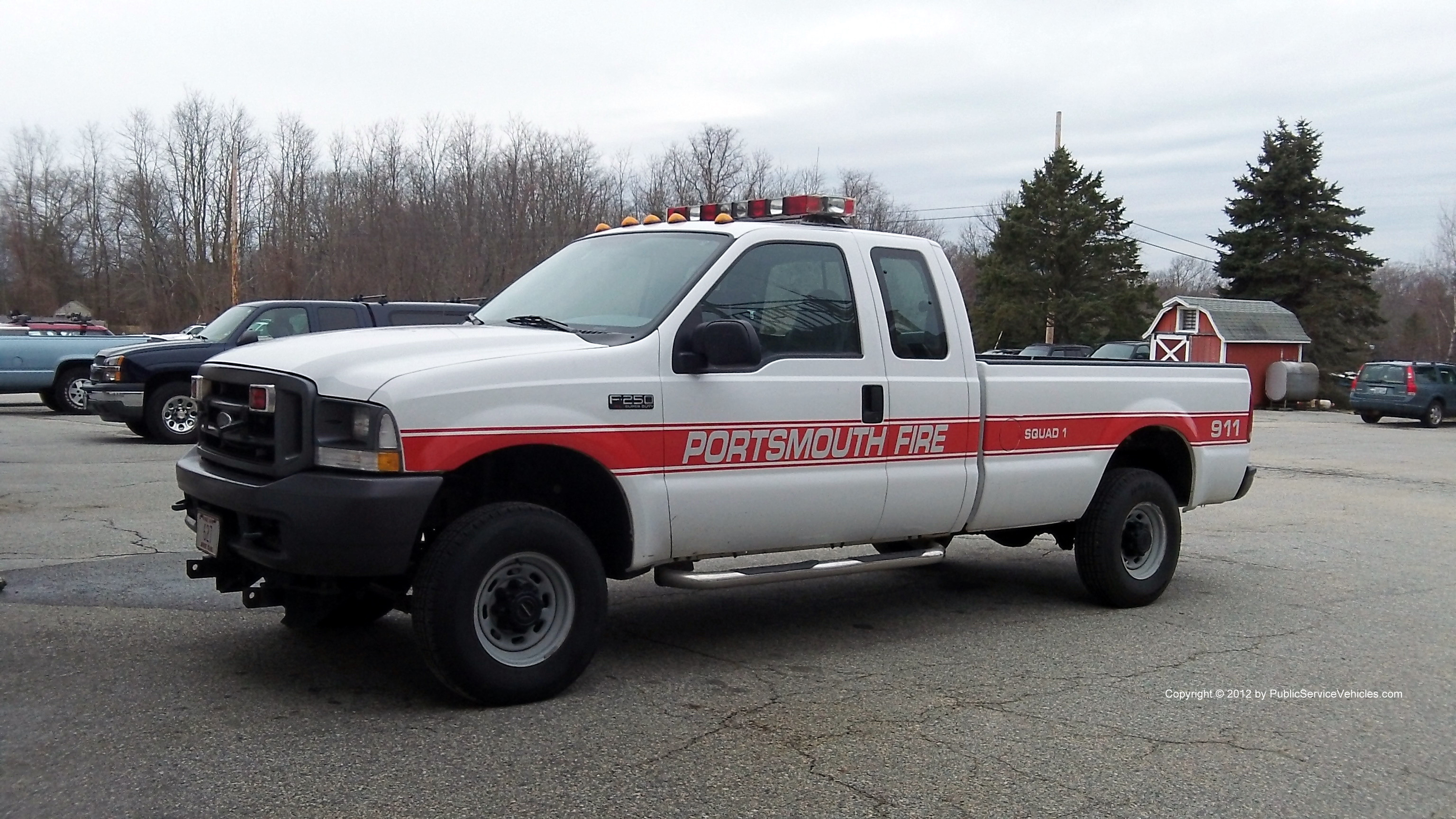 A photo  of Portsmouth Fire
            Squad 1, a 2004 Ford F-250 SuperCab             taken by Kieran Egan