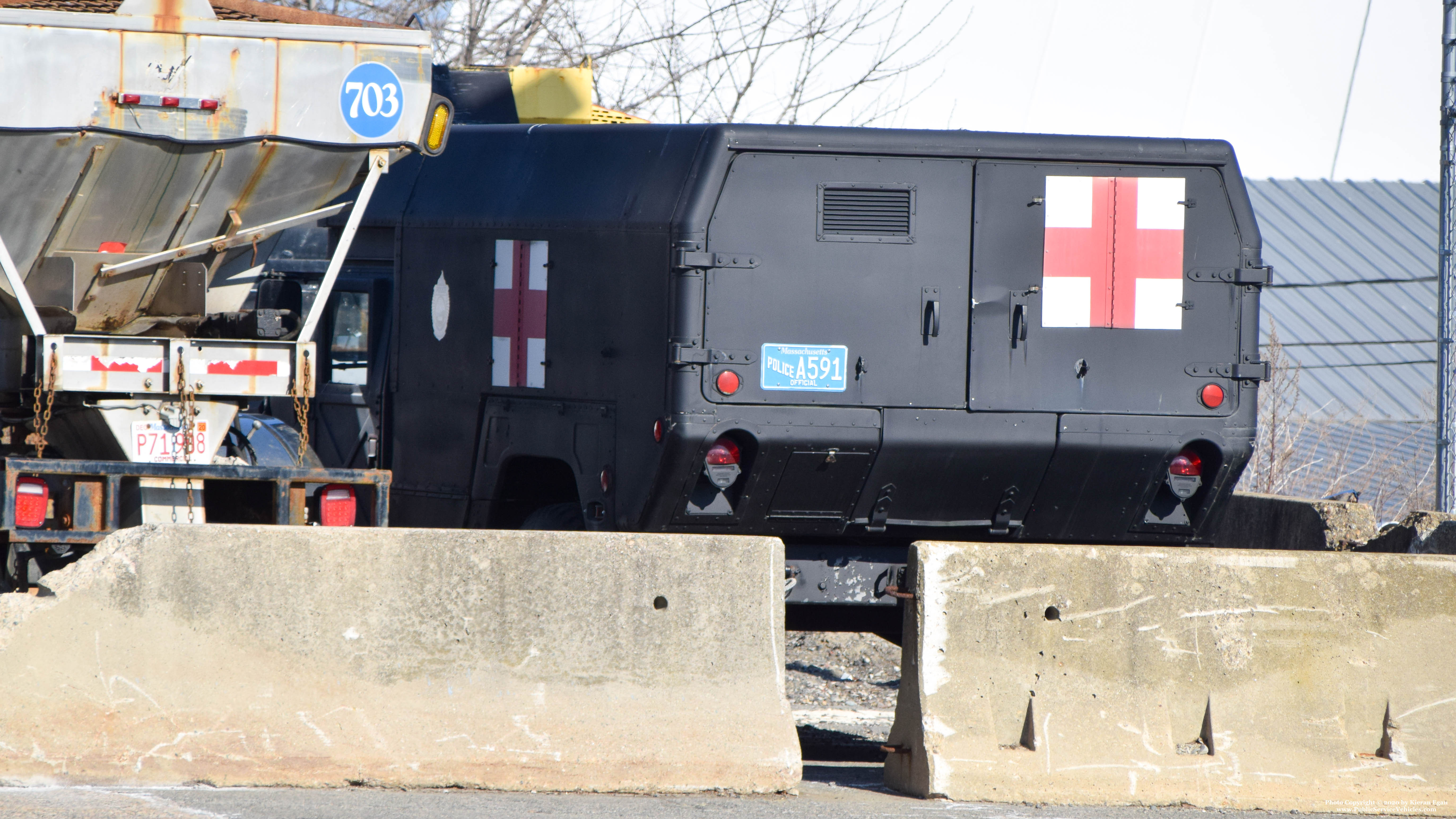 A photo  of Quincy Police
            Humvee, a 1993 AM General Humvee             taken by Kieran Egan