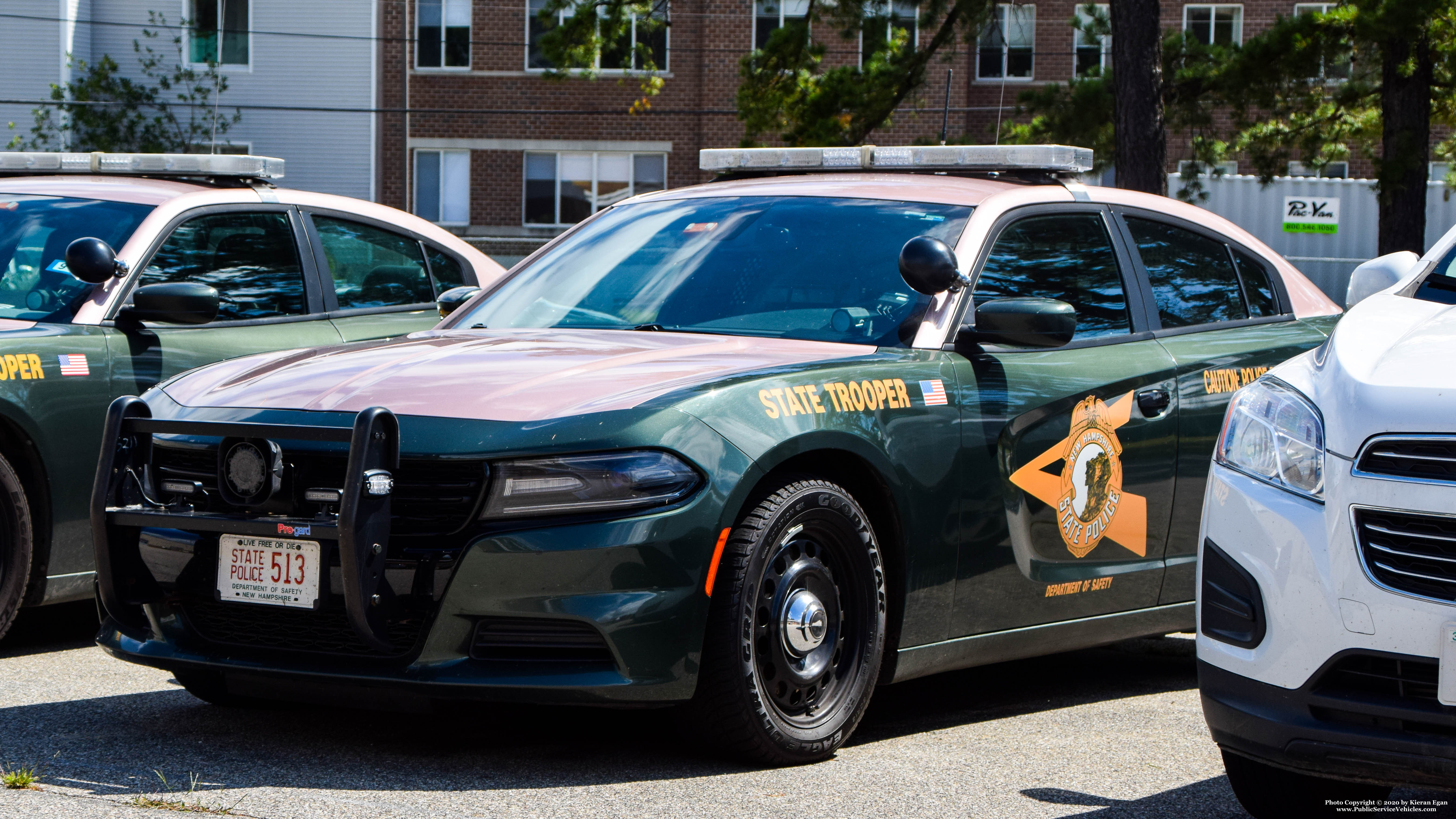 A photo  of New Hampshire State Police
            Cruiser 513, a 2015-2019 Dodge Charger             taken by Kieran Egan