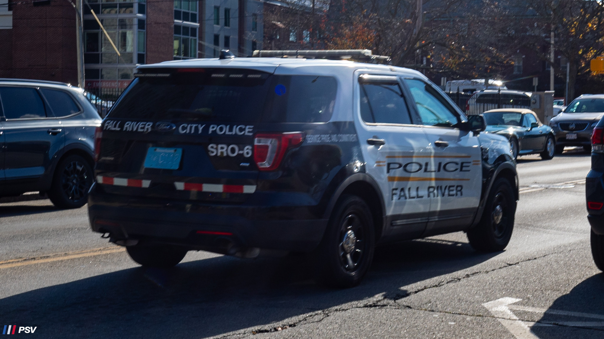 A photo  of Fall River Police
            SRO-6, a 2016 Ford Police Interceptor Utility             taken by Kieran Egan