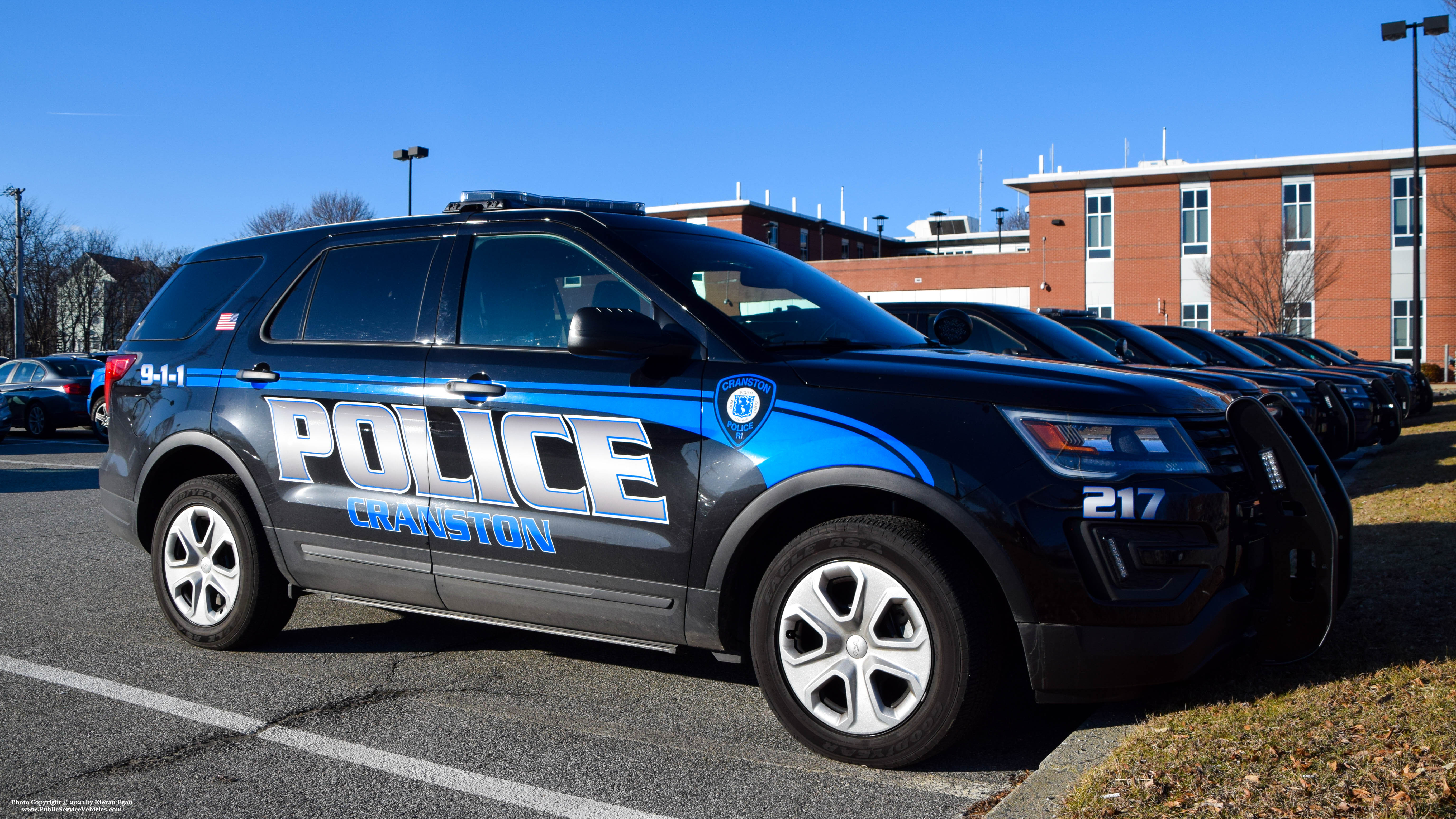 A photo  of Cranston Police
            Cruiser 217, a 2019 Ford Police Interceptor Utility             taken by Kieran Egan