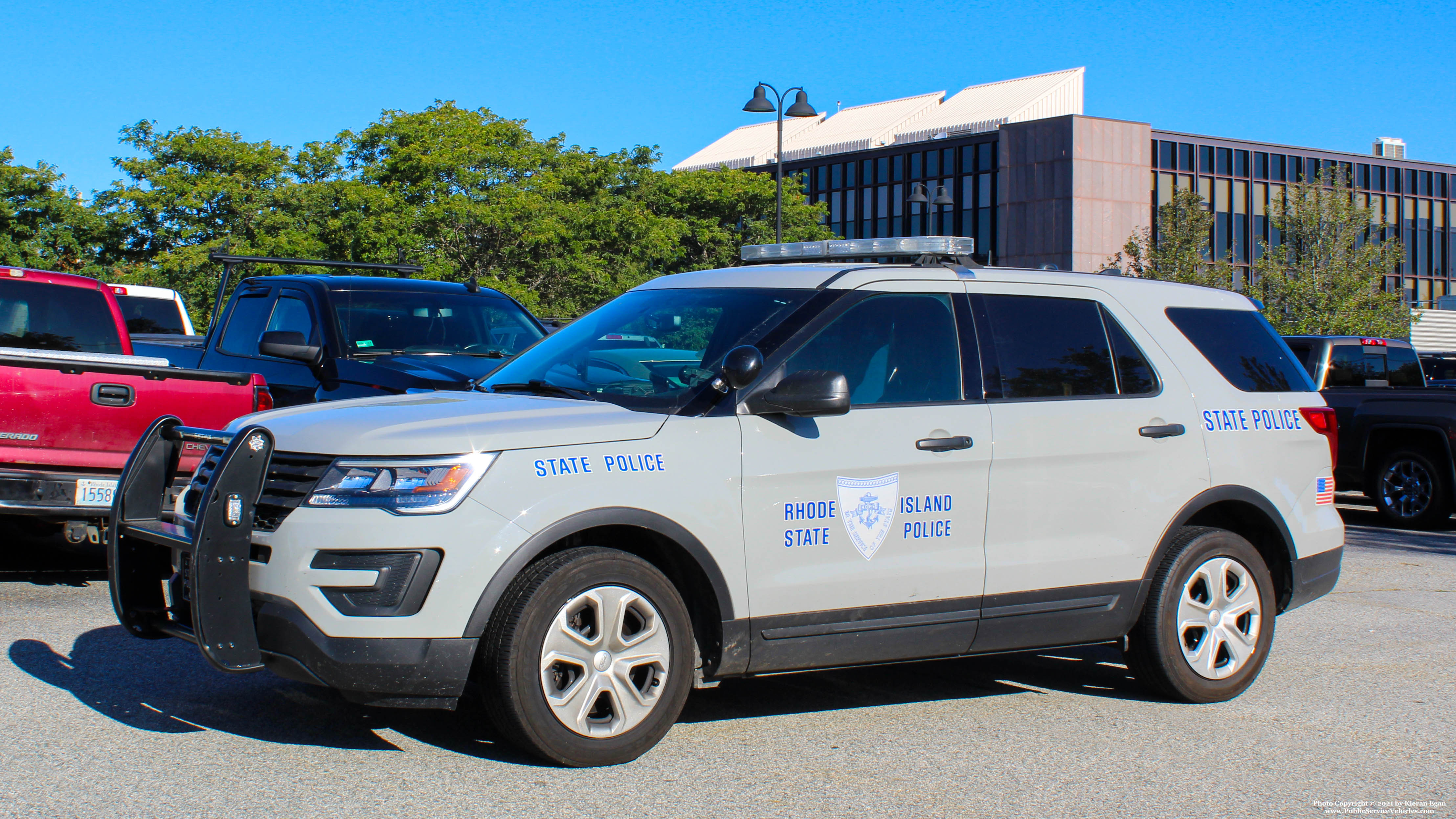 A photo  of Rhode Island State Police
            Cruiser 99, a 2018 Ford Police Interceptor Utility             taken by Kieran Egan