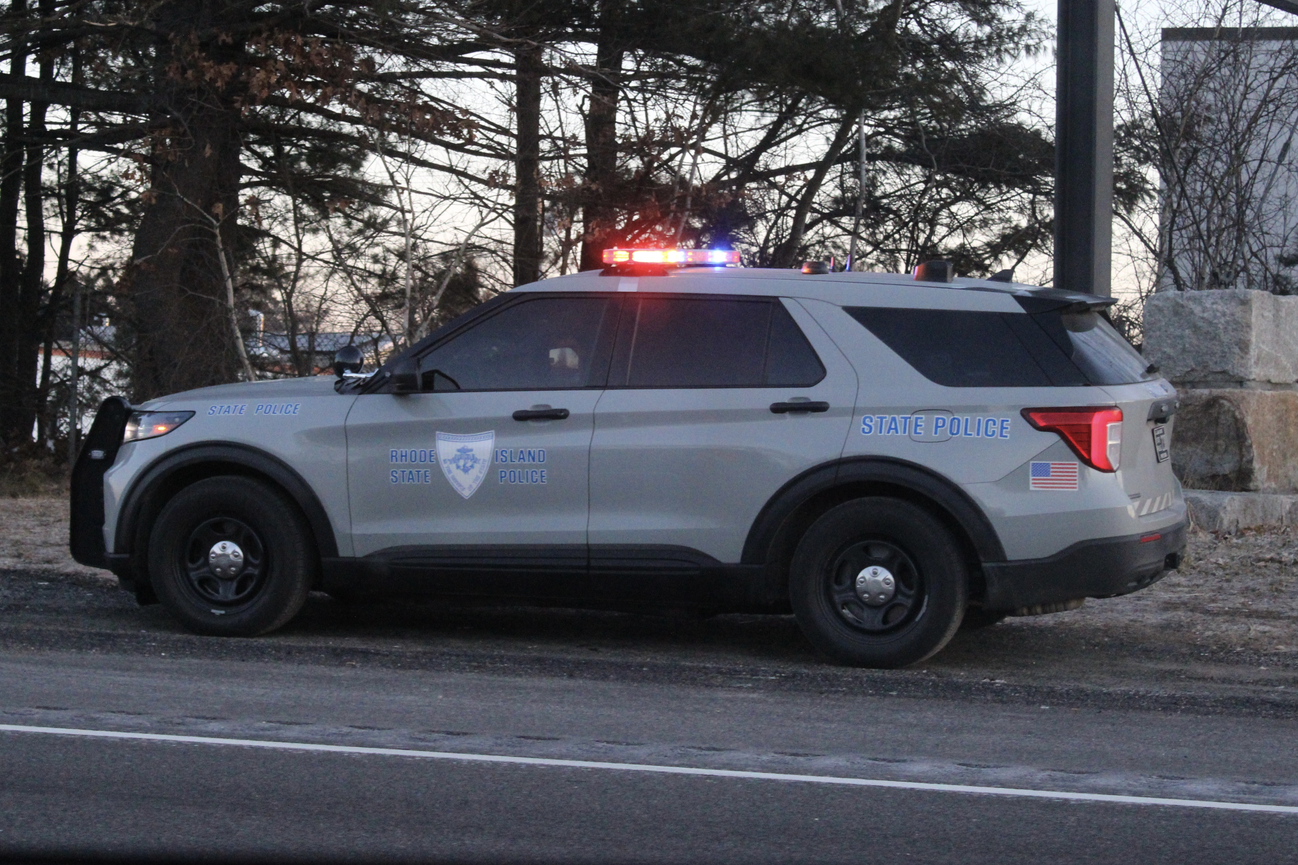 A photo  of Rhode Island State Police
            Cruiser 238, a 2022 Ford Police Interceptor Utility             taken by @riemergencyvehicles