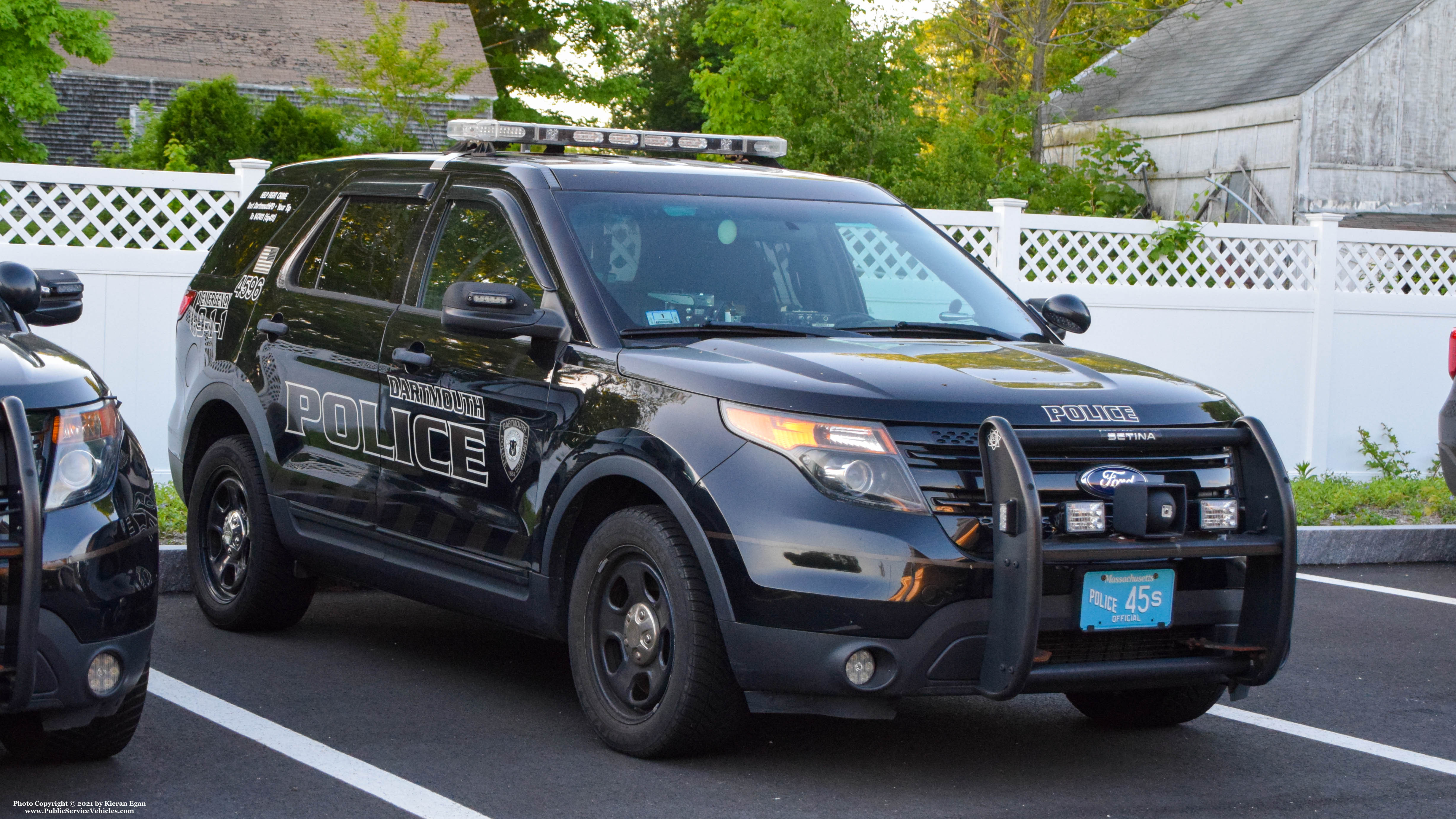 A photo  of Dartmouth Police
            Cruiser 4596, a 2014 Ford Police Interceptor Utility             taken by Kieran Egan