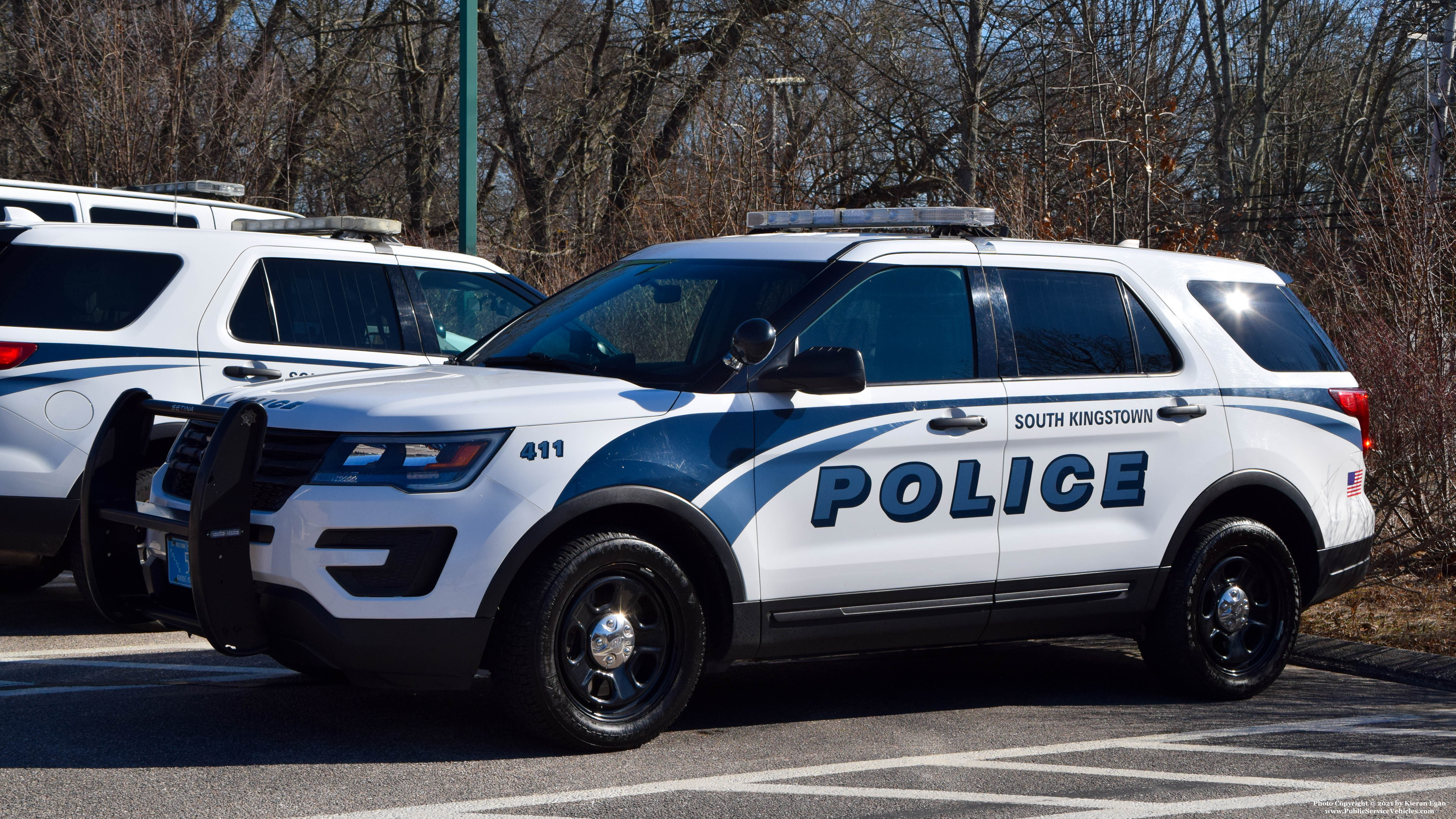 A photo  of South Kingstown Police
            Cruiser 411, a 2016-2019 Ford Police Interceptor Utility             taken by Kieran Egan