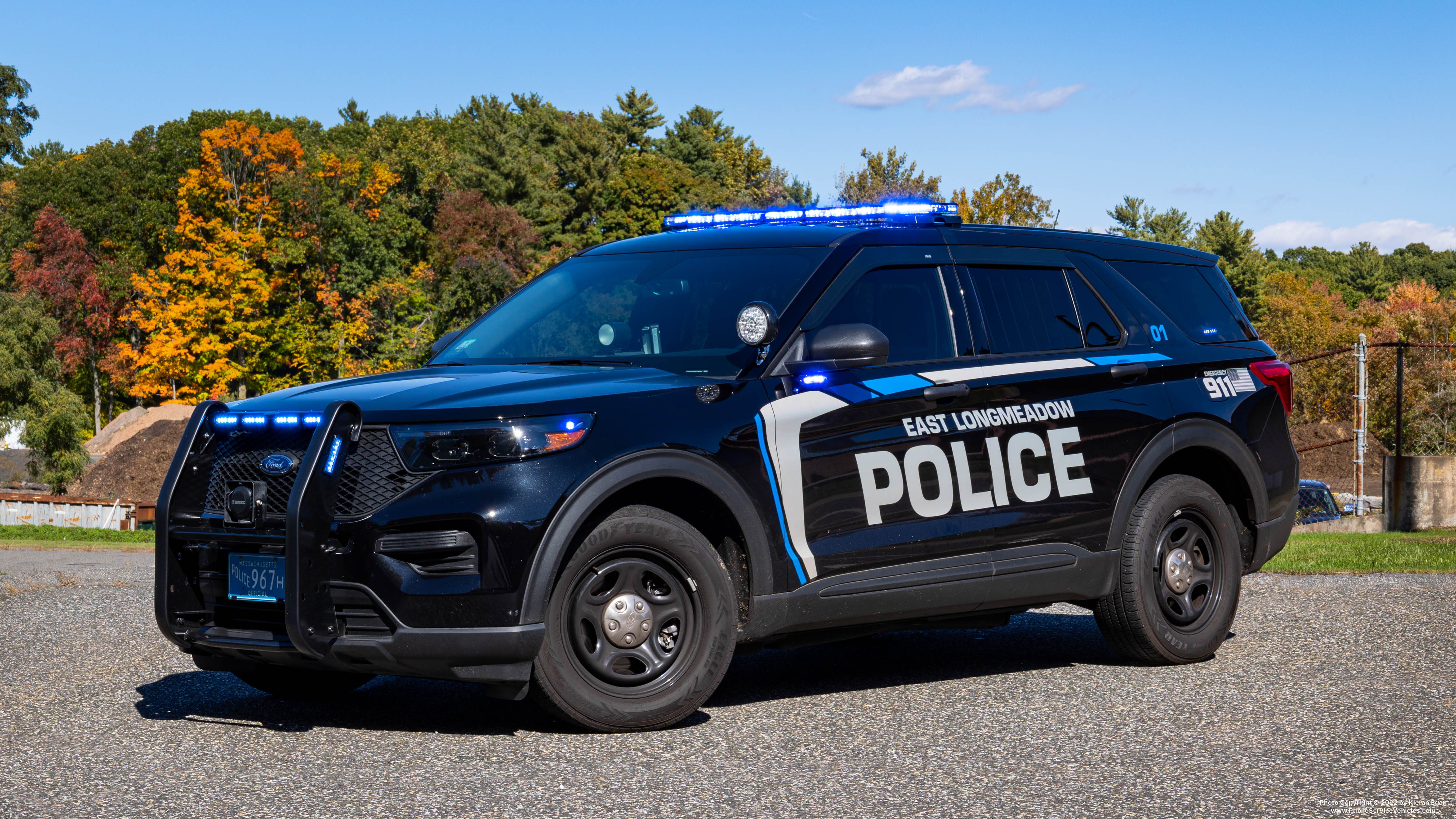 A photo  of East Longmeadow Police
            Car 1, a 2022 Ford Police Interceptor Utility             taken by Kieran Egan