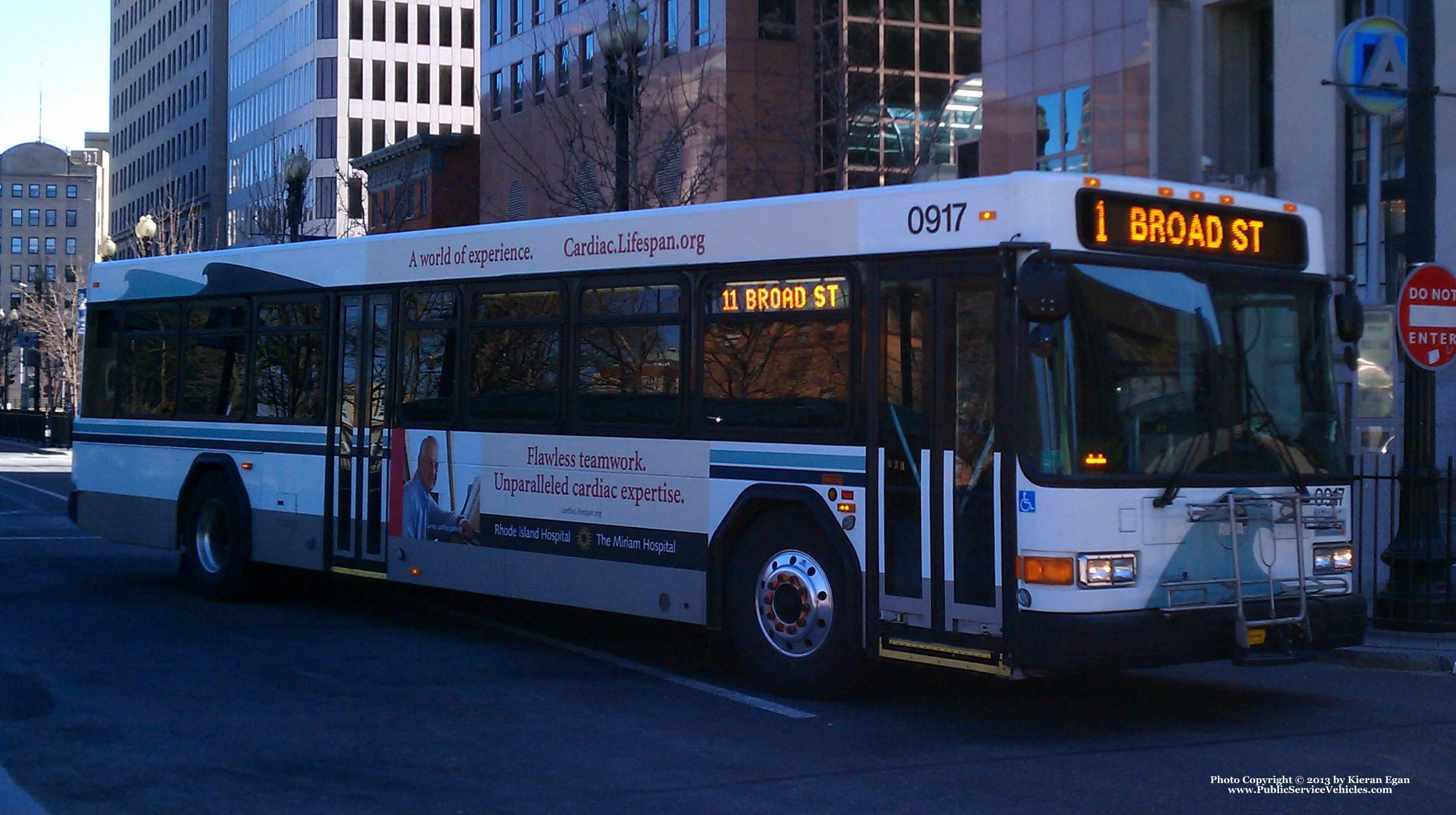 A photo  of Rhode Island Public Transit Authority
            Bus 0917, a 2014 Gillig Low Floor             taken by Kieran Egan