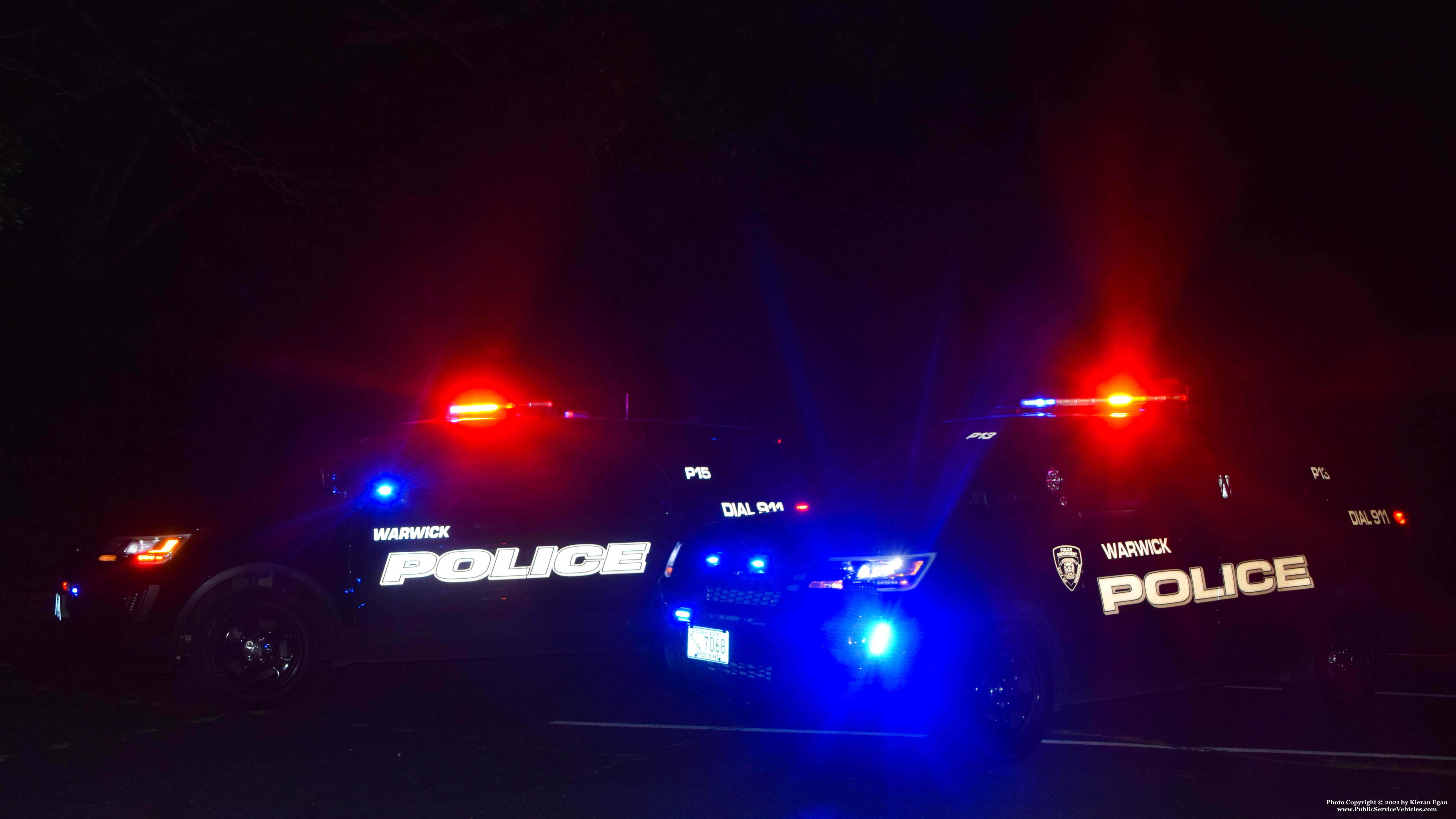 A photo  of Warwick Police
            Cruiser P-13, a 2019 Ford Police Interceptor Utility             taken by Kieran Egan