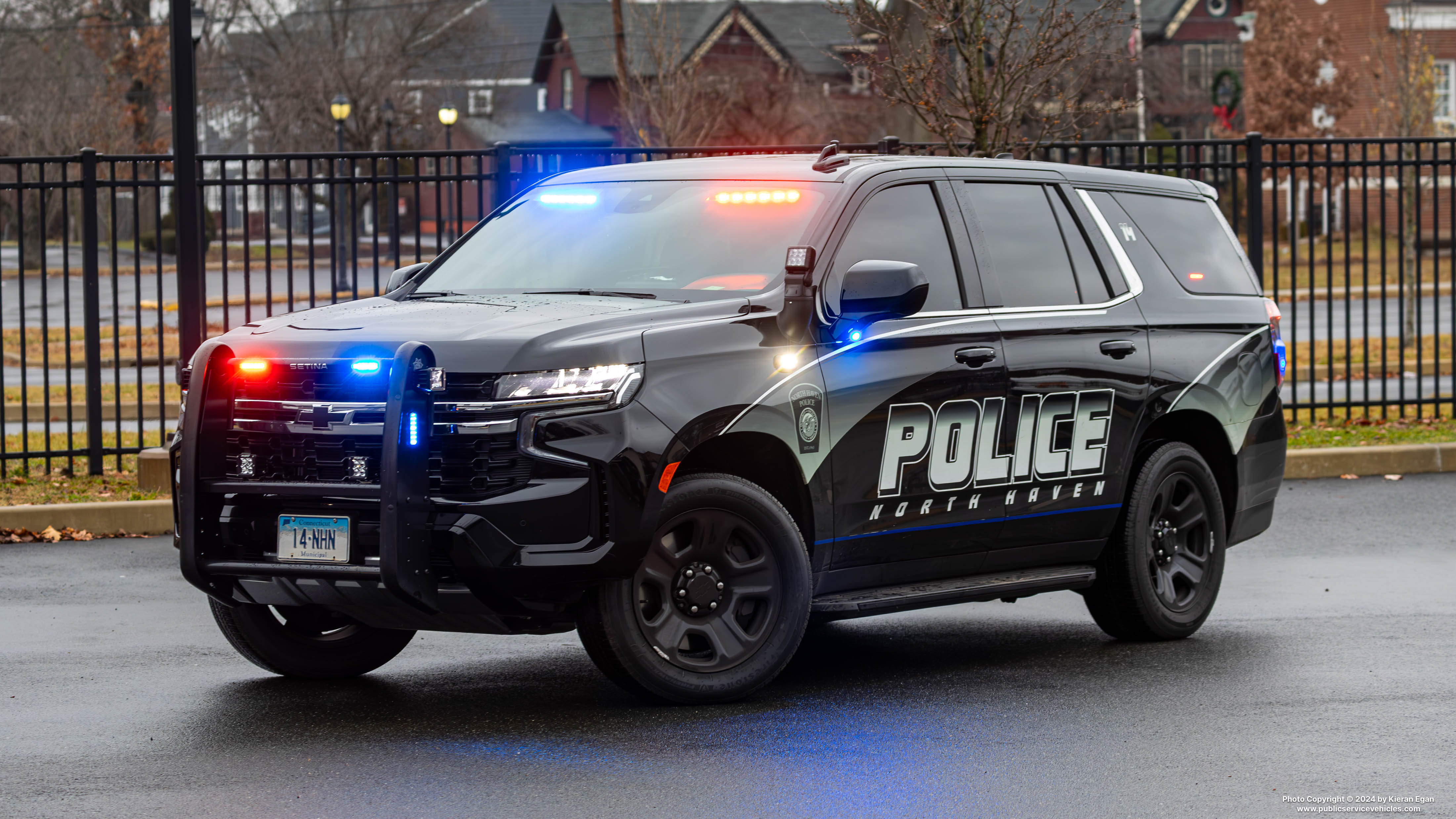 A photo  of North Haven Police
            Car 14, a 2021-2023 Chevrolet Tahoe             taken by Kieran Egan