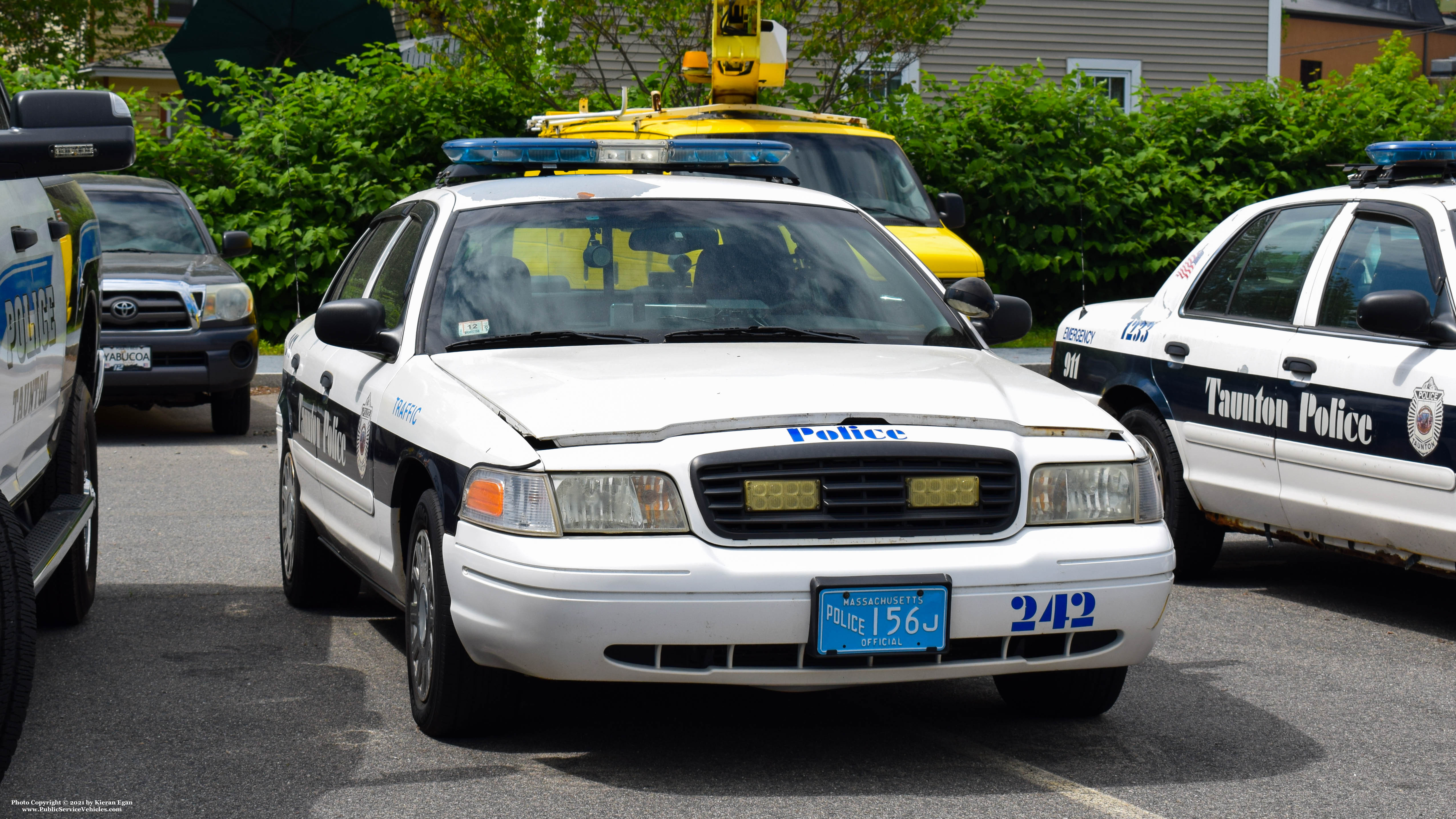 A photo  of Taunton Police
            Cruiser 242, a 2005 Ford Crown Victoria Police Interceptor             taken by Kieran Egan