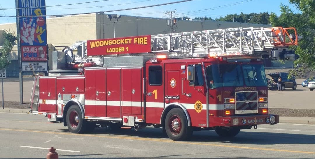 A photo  of Woonsocket Fire
            Ladder 1, a 2017 E-One Cyclone Metro             taken by Jamian Malo
