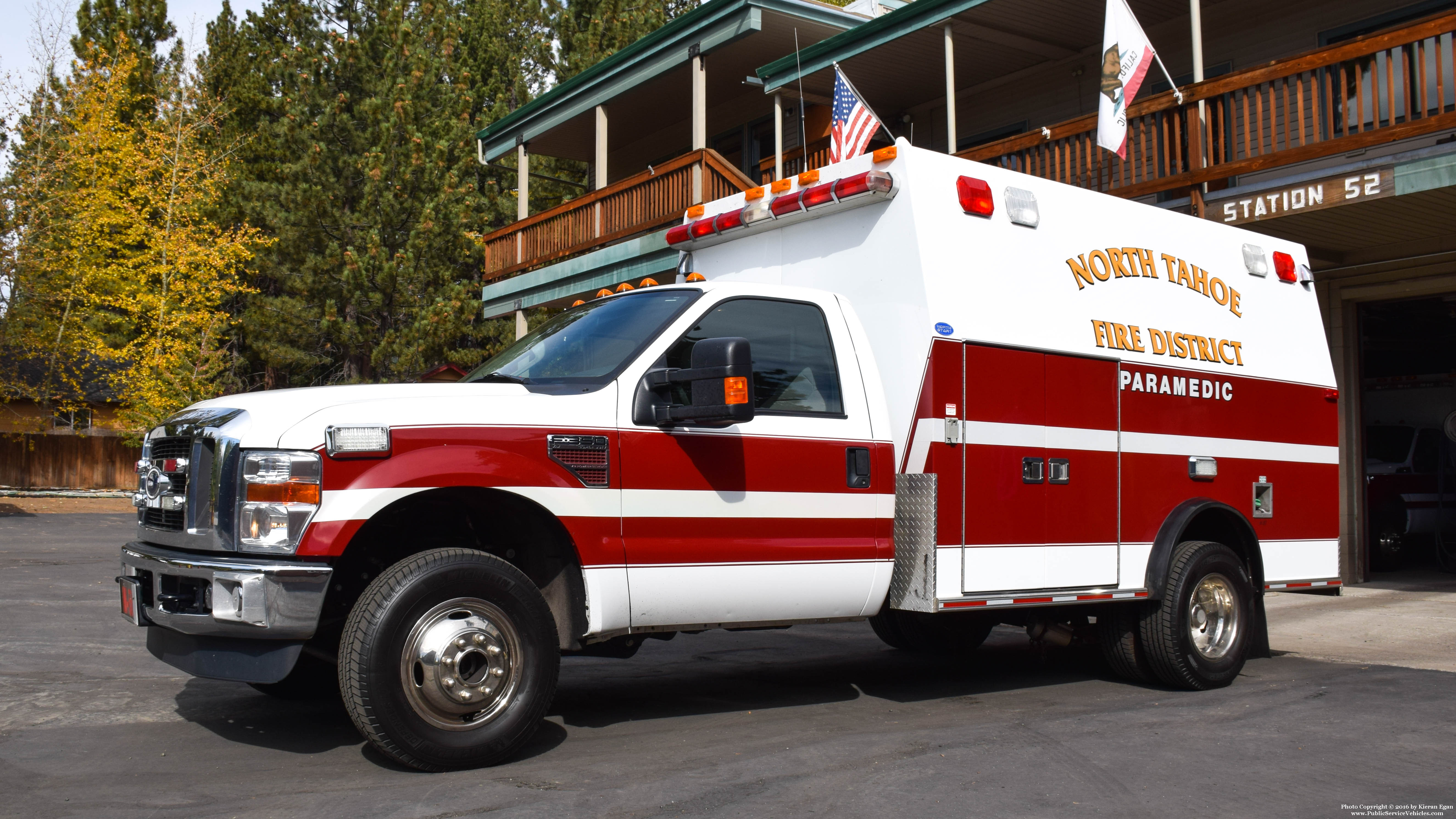 A photo  of North Tahoe Fire District
            Ambulance 56, a 2012 Ford F-350             taken by Kieran Egan