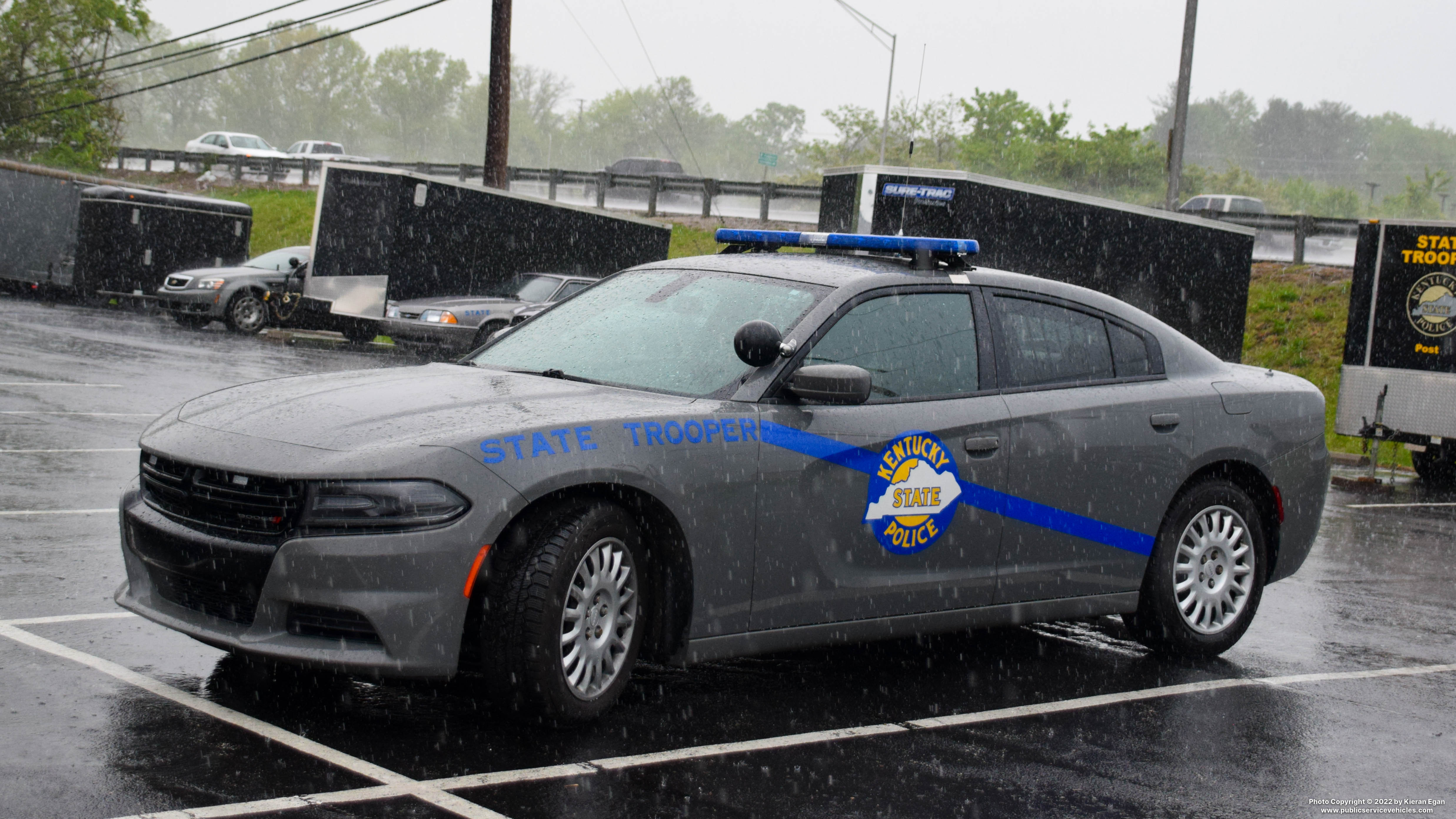 A photo  of Kentucky State Police
            Cruiser 4867, a 2020 Dodge Charger             taken by Kieran Egan