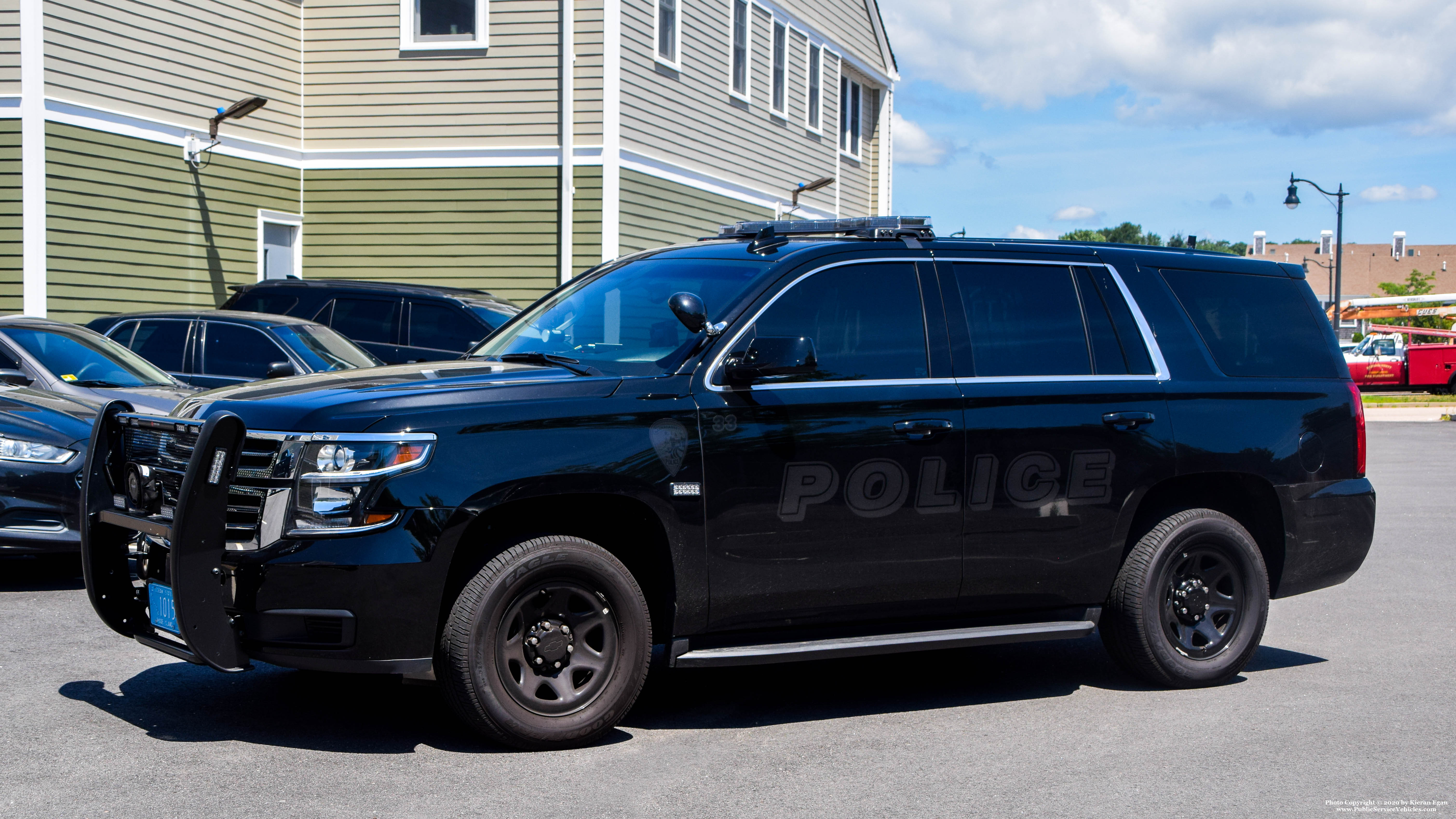 A photo  of Narragansett Police
            Car 33, a 2019 Chevrolet Tahoe             taken by Kieran Egan