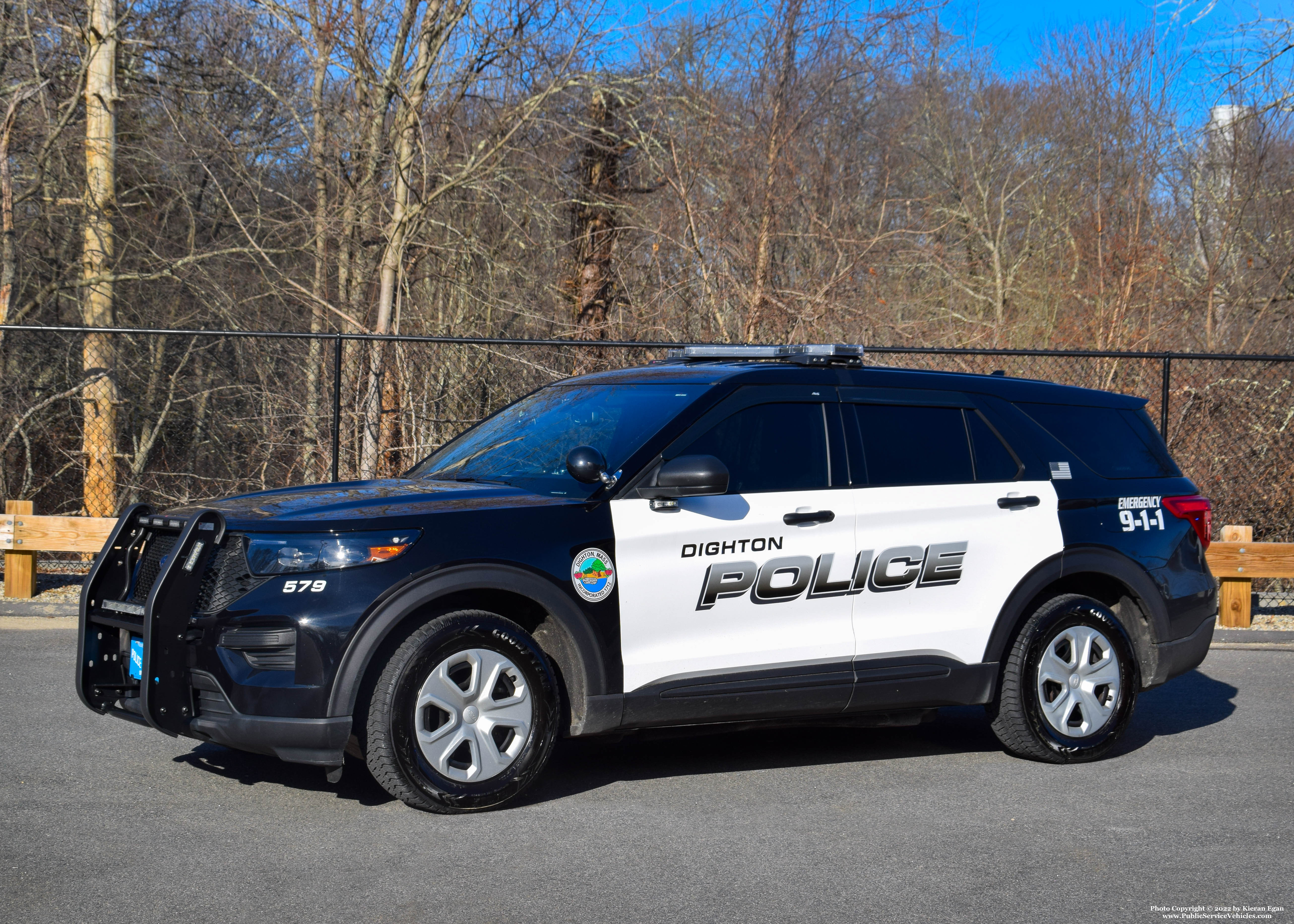 A photo  of Dighton Police
            Cruiser 579, a 2020 Ford Police Interceptor Utility             taken by Kieran Egan