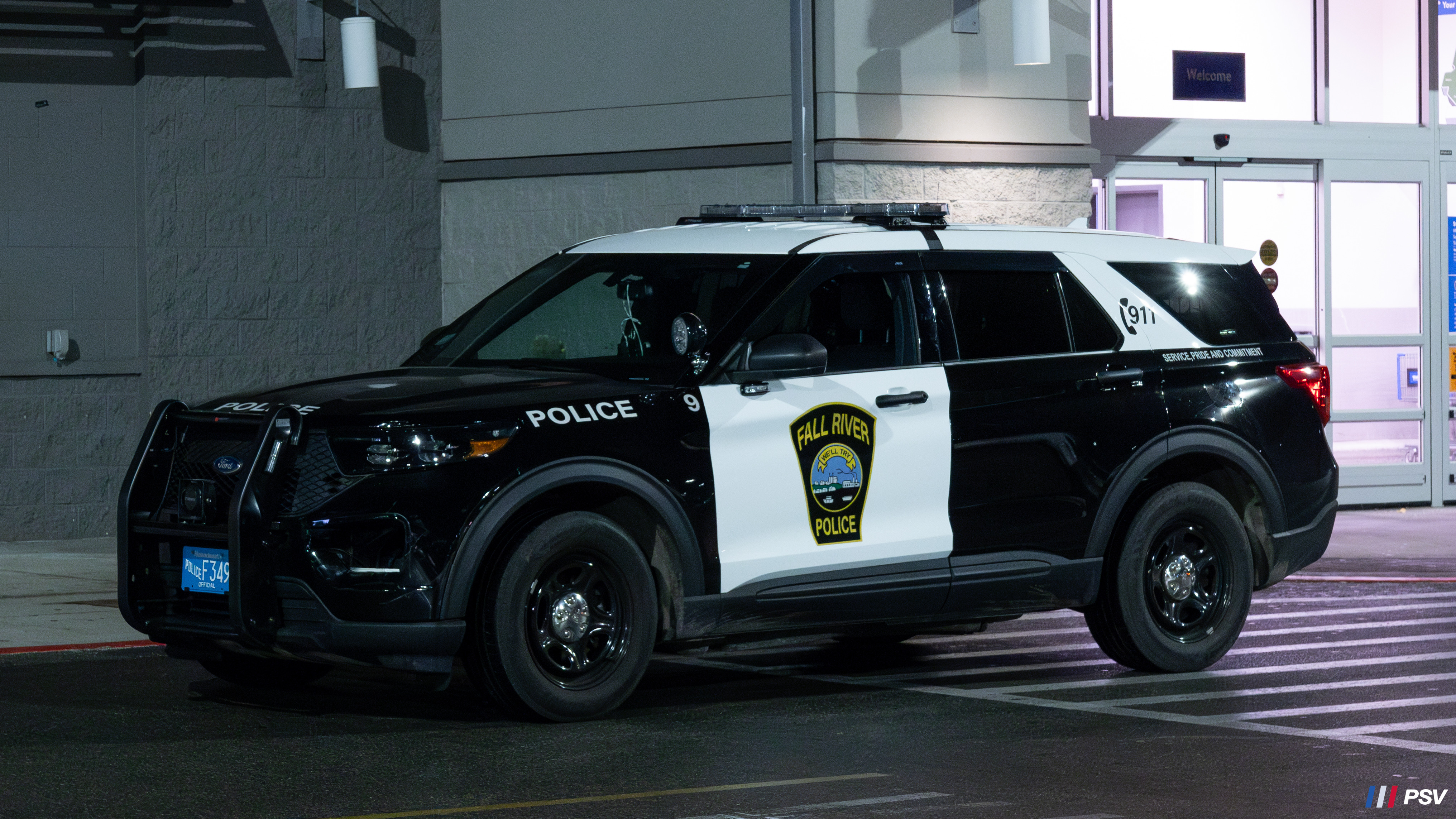 A photo  of Fall River Police
            Car 9, a 2022 Ford Police Interceptor Utility 3.3 Flex Fuel             taken by Kieran Egan