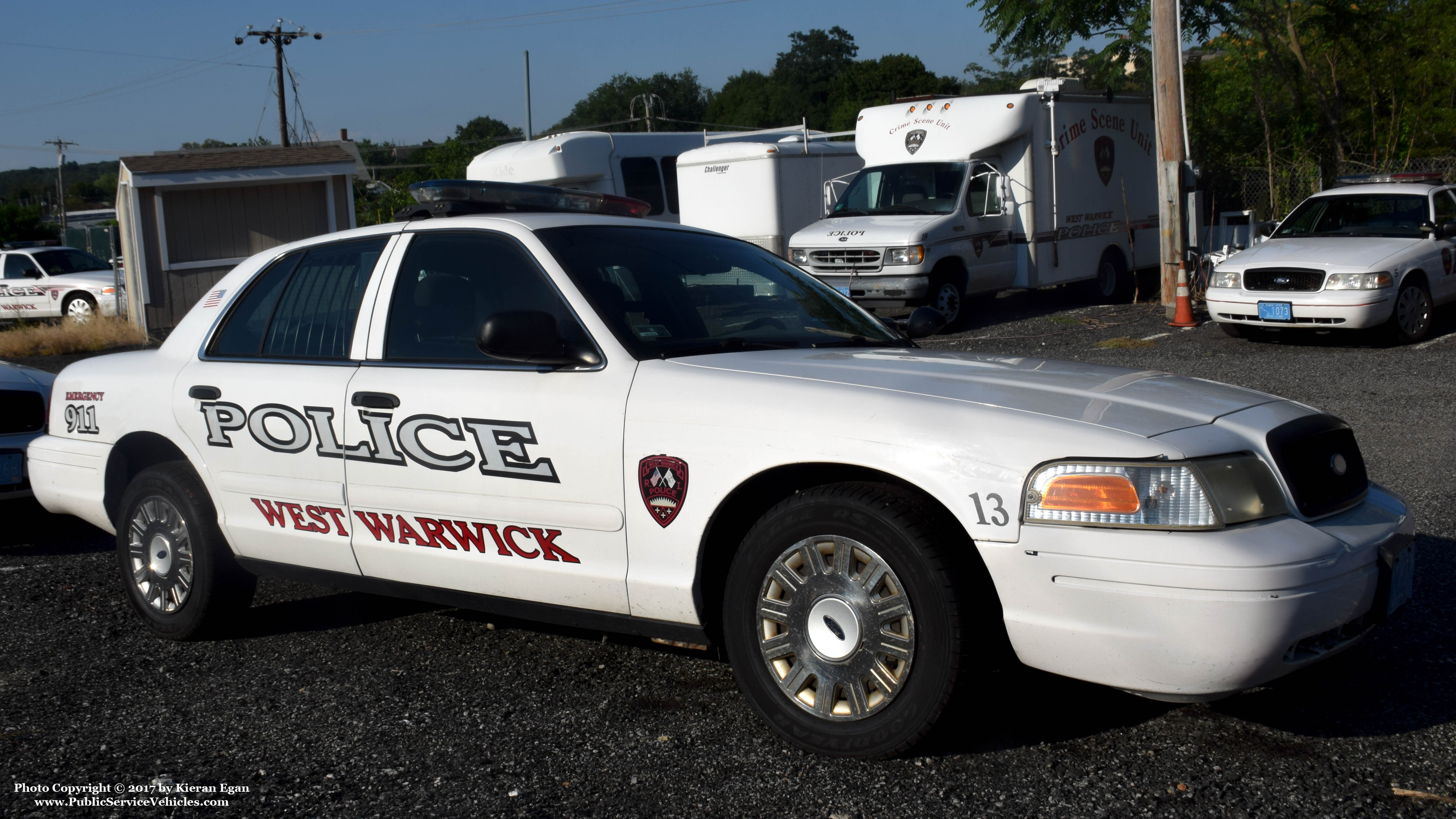 A photo  of West Warwick Police
            Car 13, a 2003 Ford Crown Victoria Police Interceptor             taken by Kieran Egan