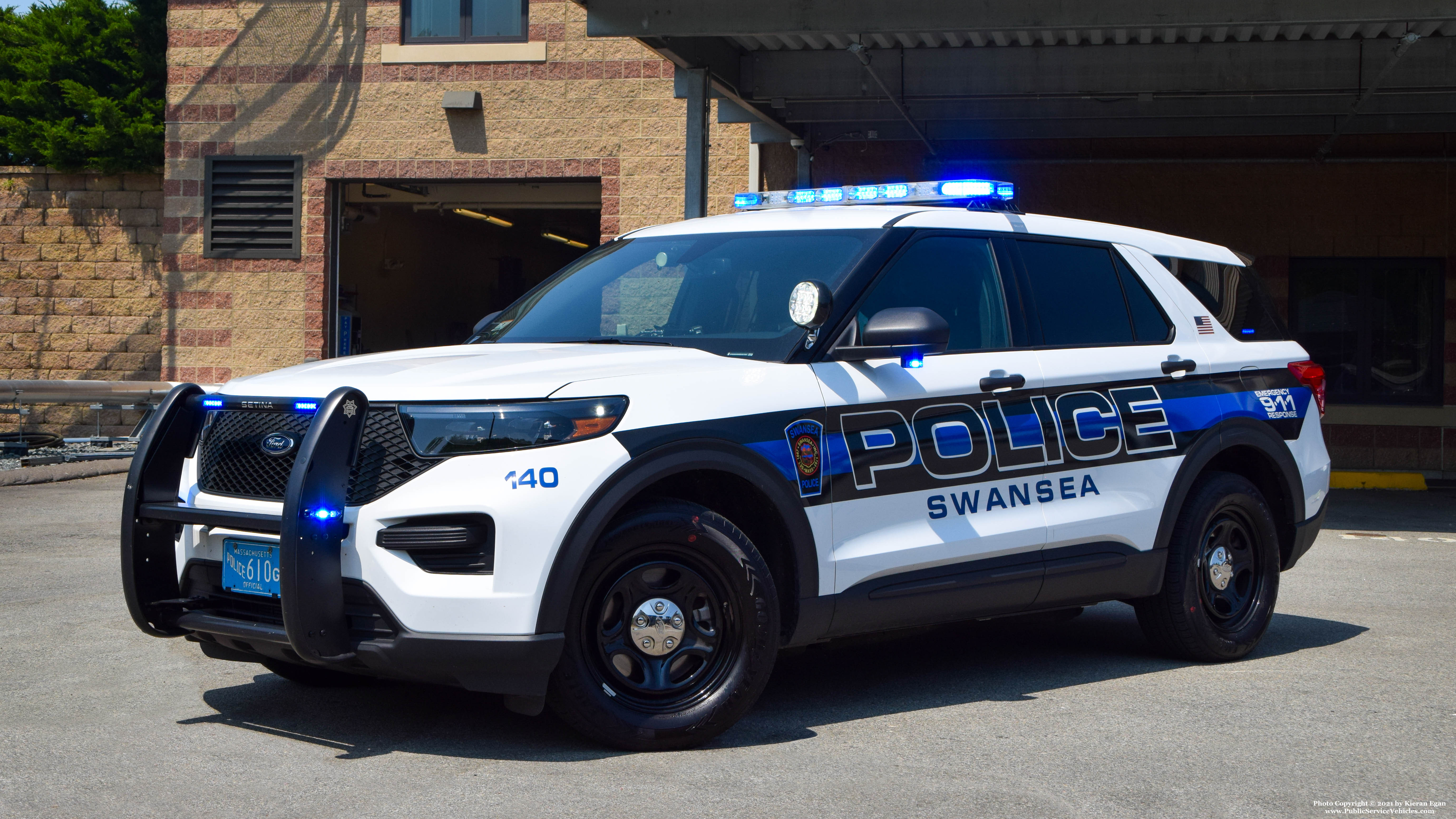 A photo  of Swansea Police
            Cruiser 140, a 2021 Ford Police Interceptor Utility             taken by Kieran Egan