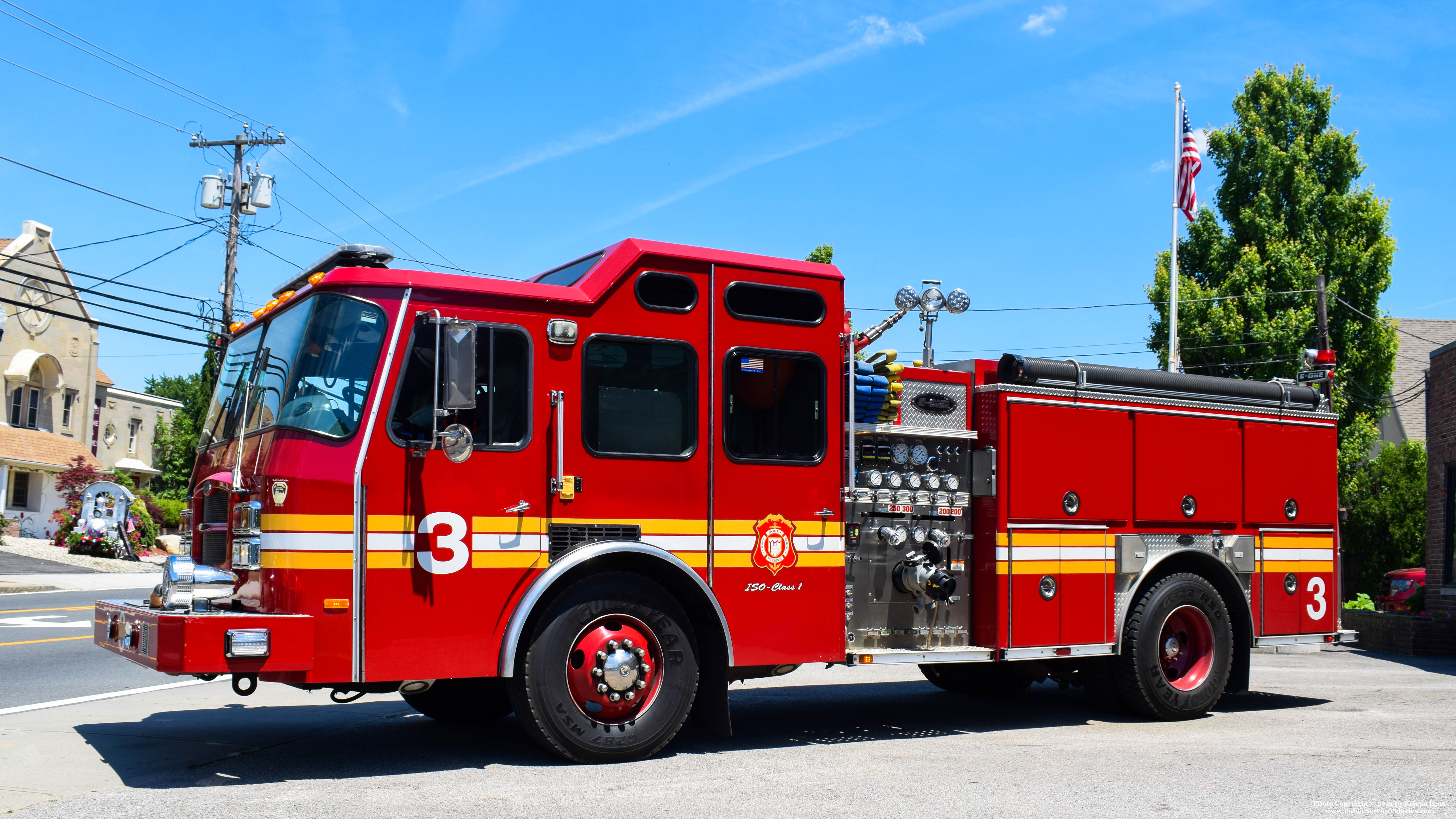 A photo  of North Providence Fire
            Engine 3, a 2002 E-One Typhoon             taken by Kieran Egan