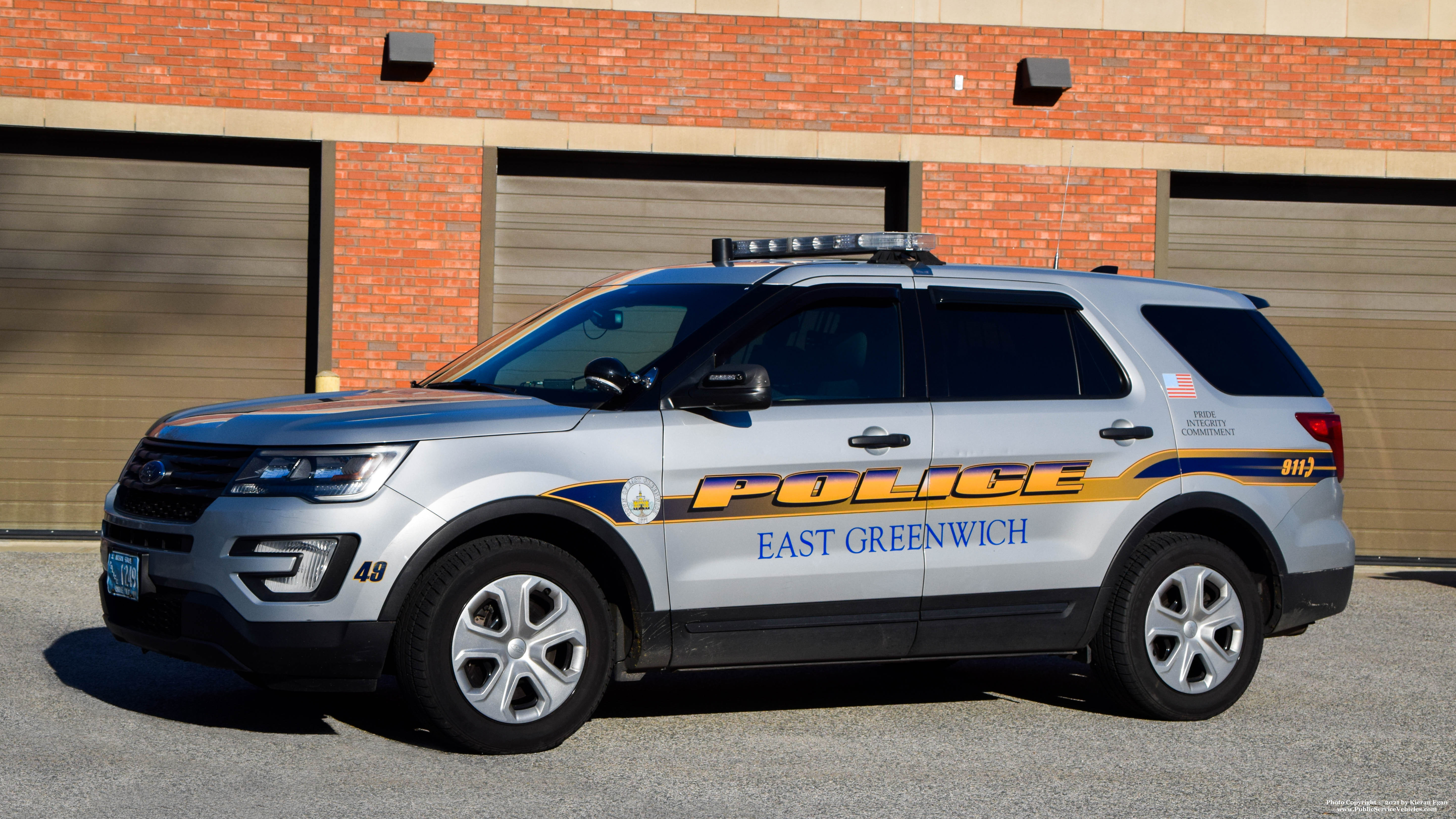 A photo  of East Greenwich Police
            Cruiser 1249, a 2016-2019 Ford Police Interceptor Utility/2016-2019 Ford Police Interceptor Utility             taken by Kieran Egan