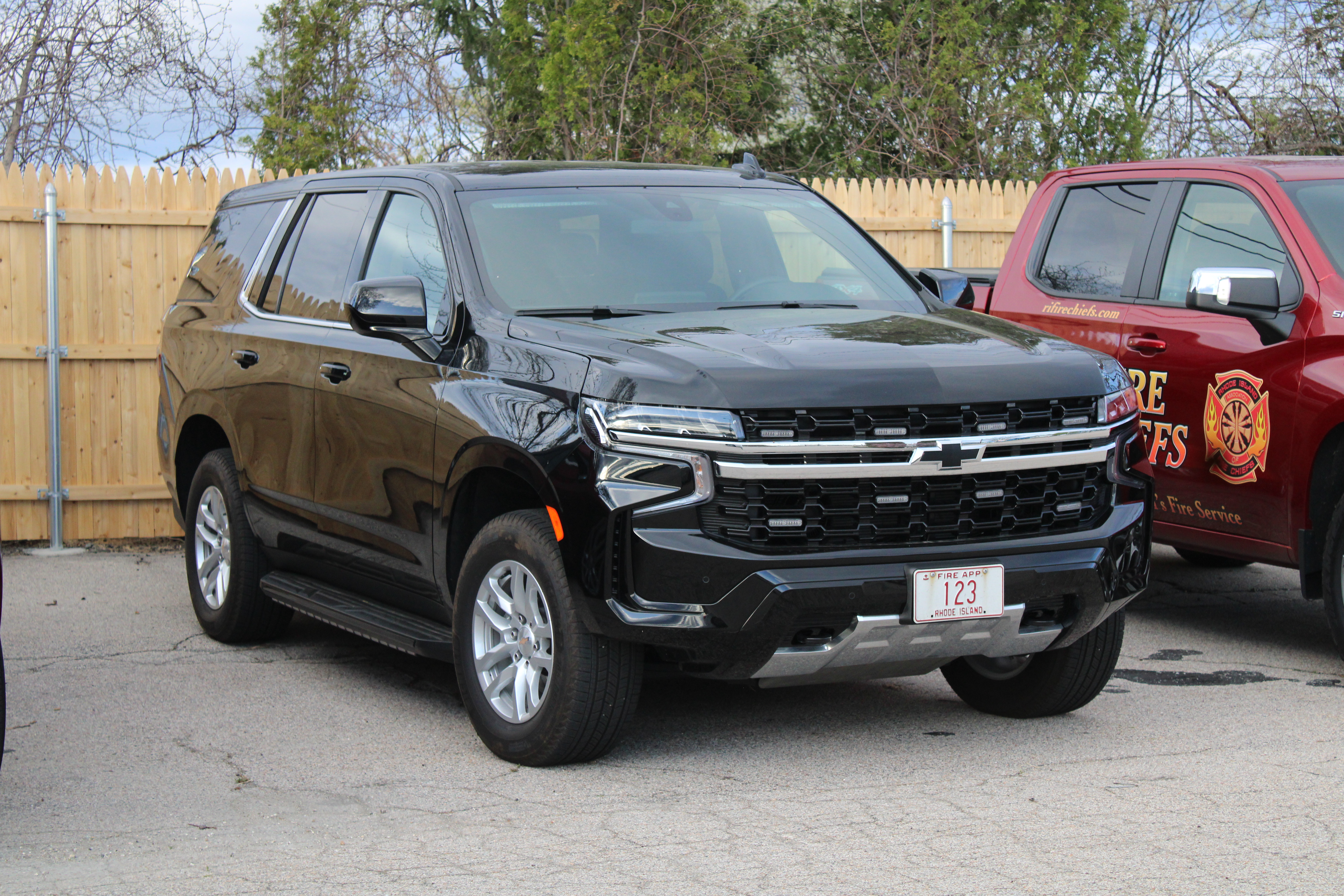 A photo  of Cumberland Fire
            Command Unit, a 2021-2024 Chevrolet Tahoe             taken by @riemergencyvehicles