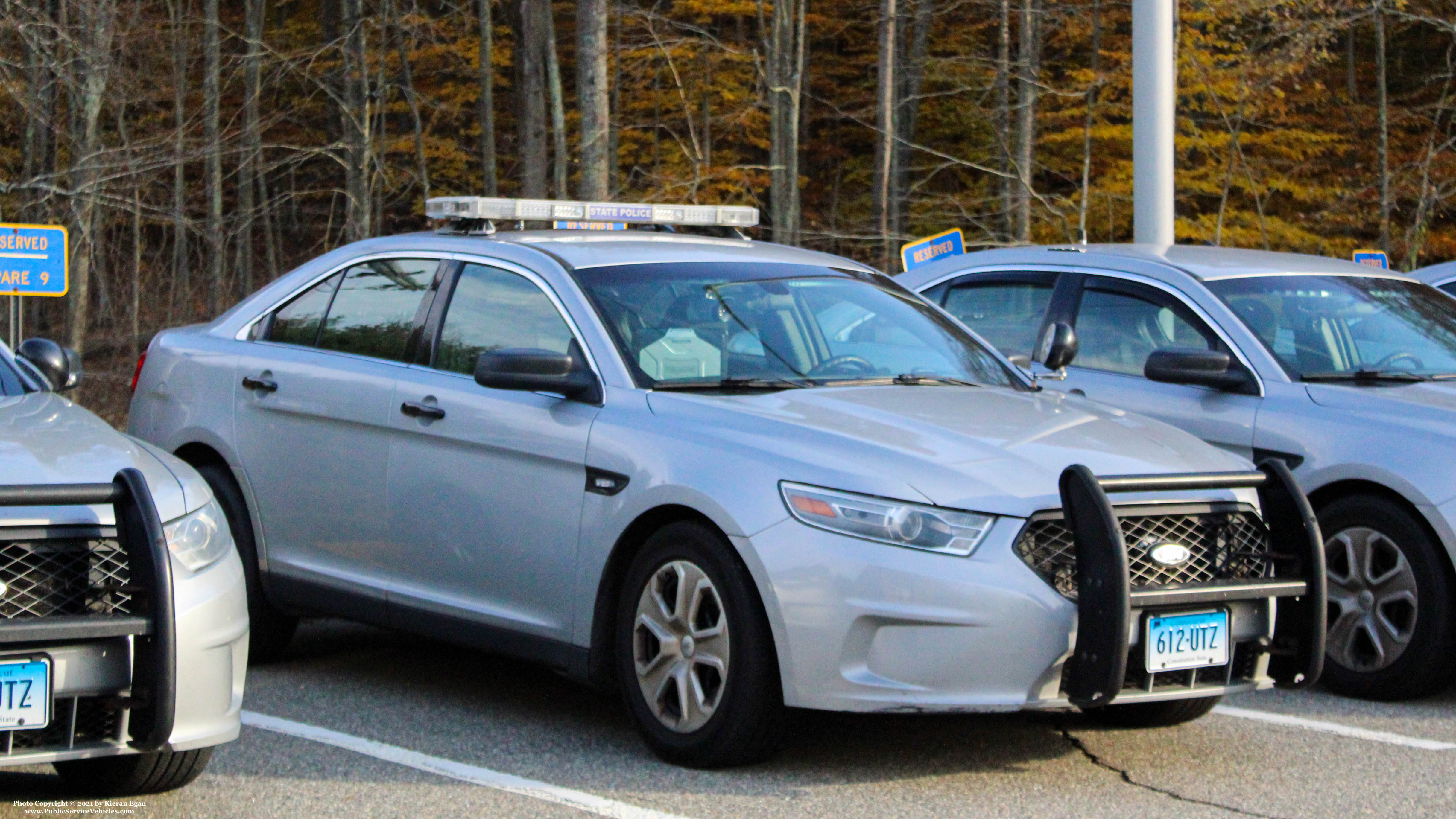 A photo  of Connecticut State Police
            Cruiser 612, a 2013-2019 Ford Police Interceptor Sedan             taken by Kieran Egan