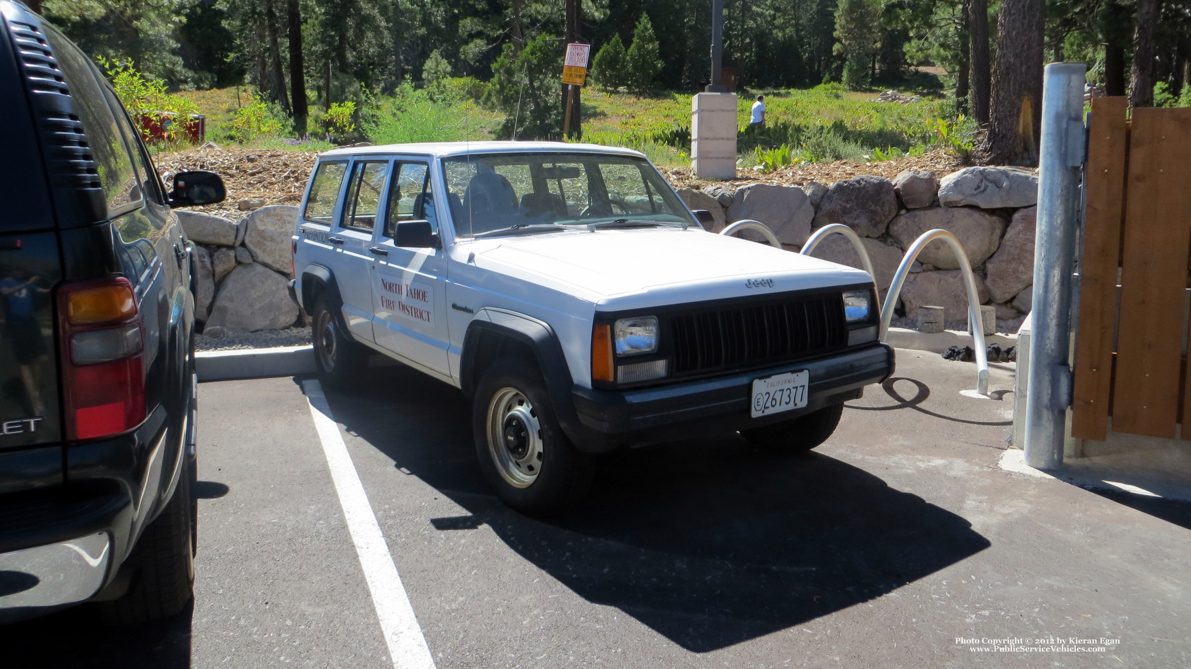 A photo  of North Tahoe Fire District
            Prevention Unit, a 1984-2001 Jeep Cherokee             taken by Kieran Egan