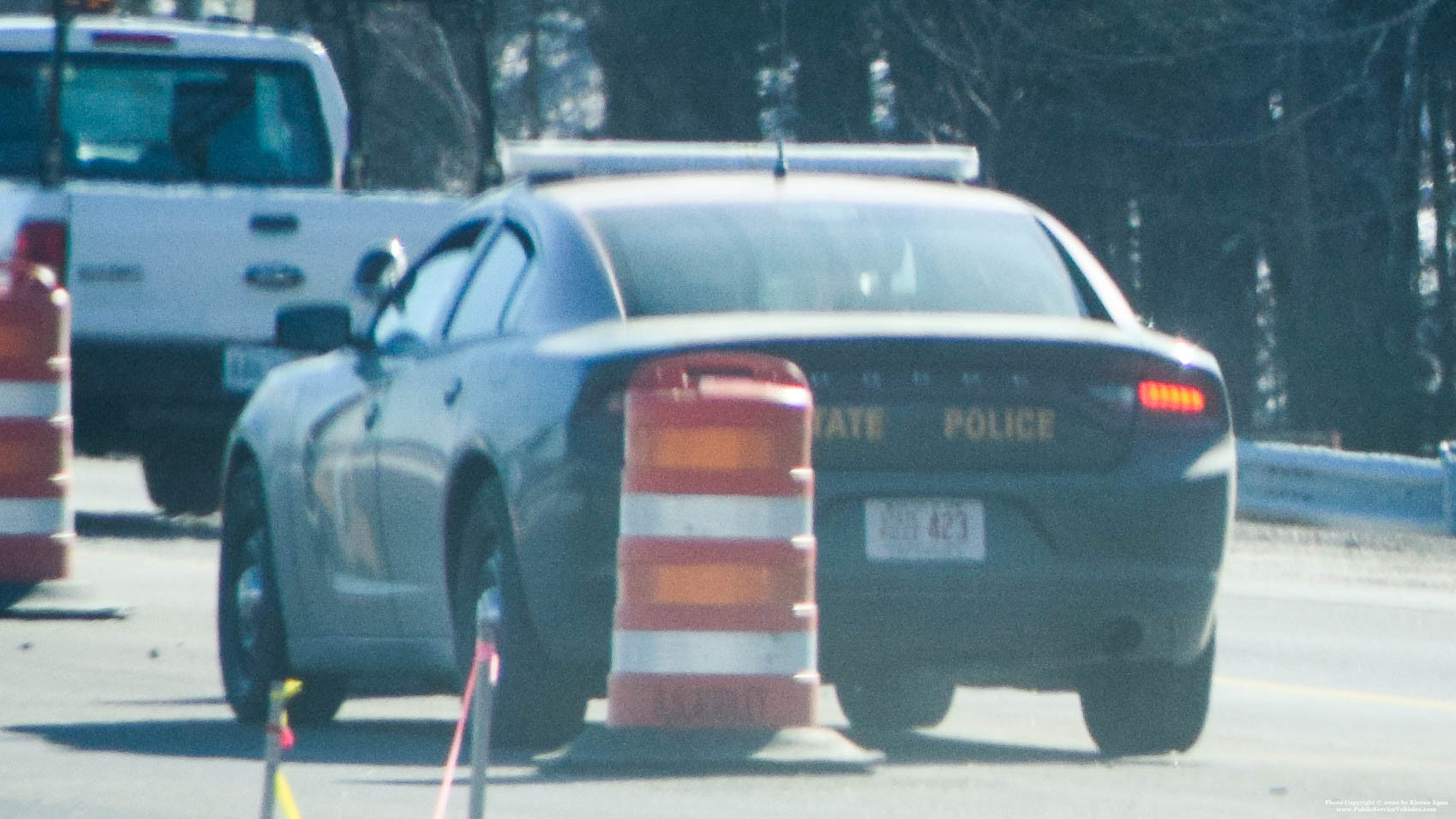 A photo  of New Hampshire State Police
            Cruiser 423, a 2015-2019 Dodge Charger             taken by Kieran Egan