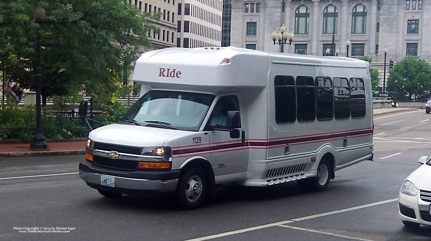 A photo  of Rhode Island Public Transit Authority
            Paratransit Bus 21129, a 2011 Chevrolet 4500 Bus             taken by Kieran Egan