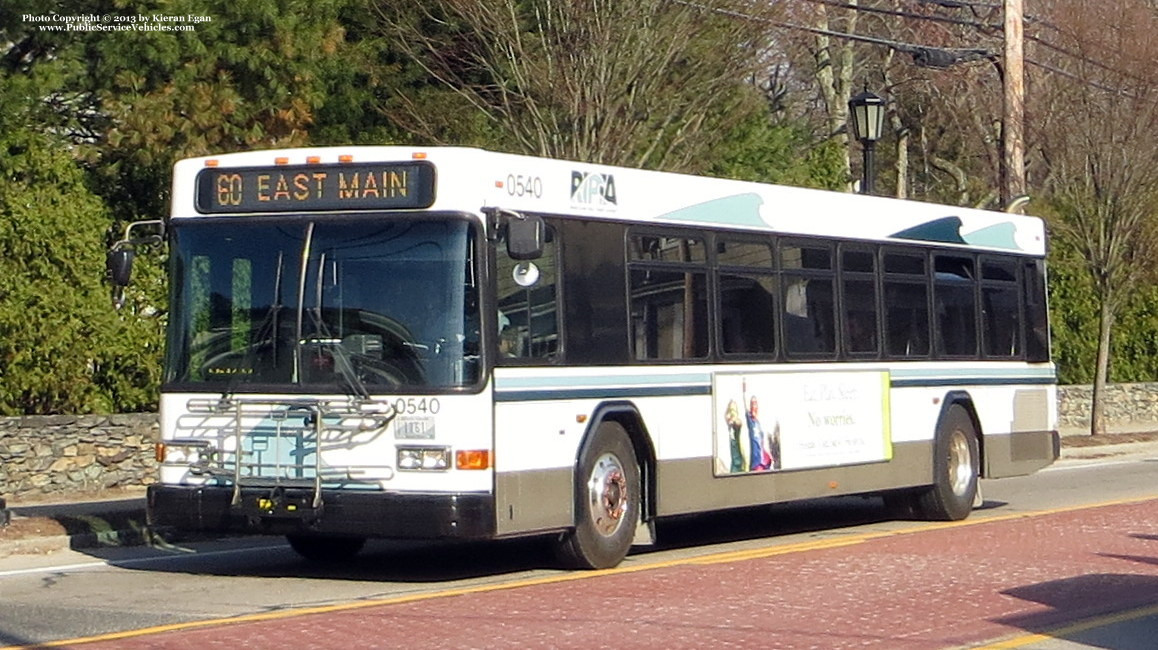 A photo  of Rhode Island Public Transit Authority
            Bus 0540, a 2005 Gillig Low Floor             taken by Kieran Egan