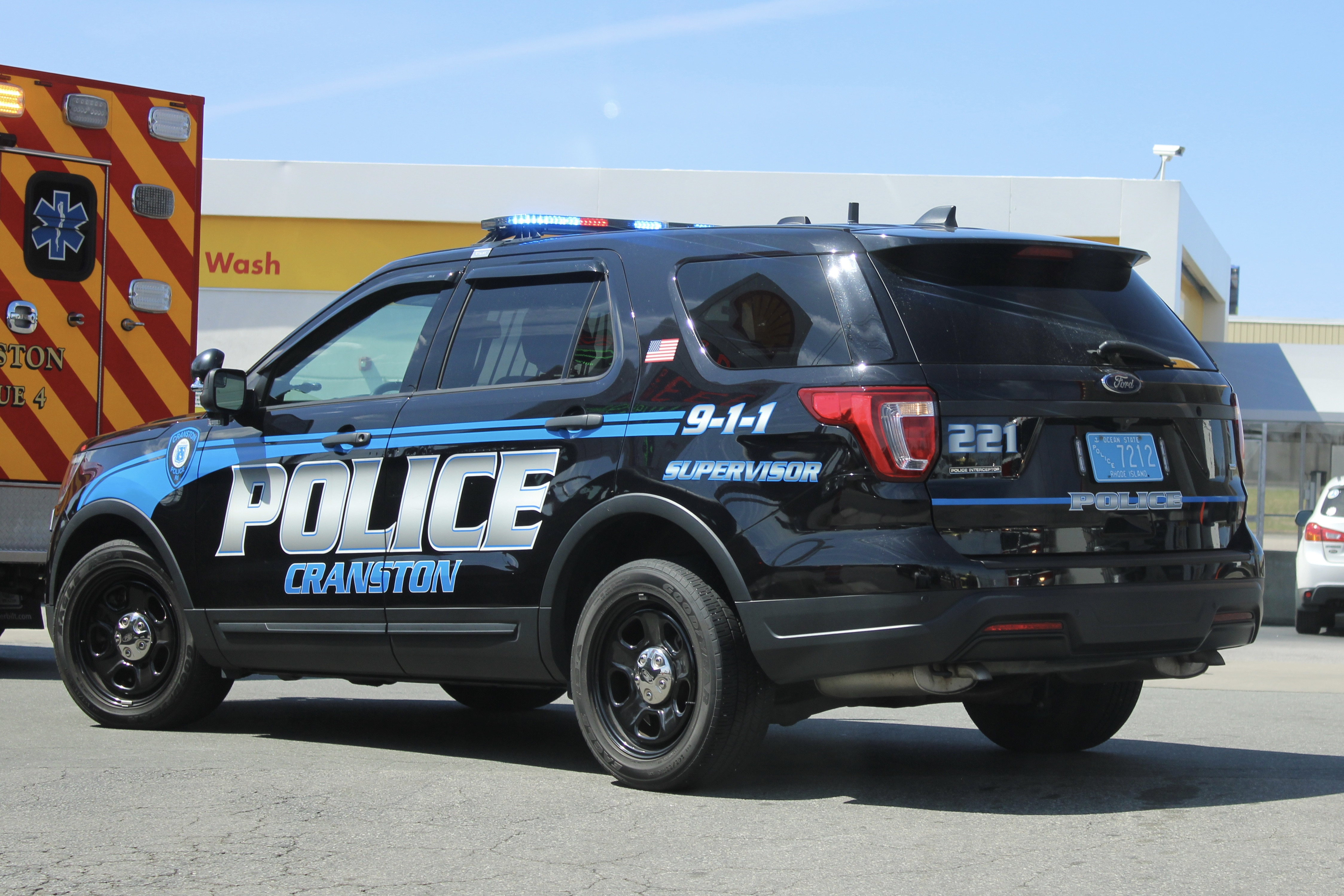 A photo  of Cranston Police
            Cruiser 221, a 2019 Ford Police Interceptor Utility             taken by @riemergencyvehicles