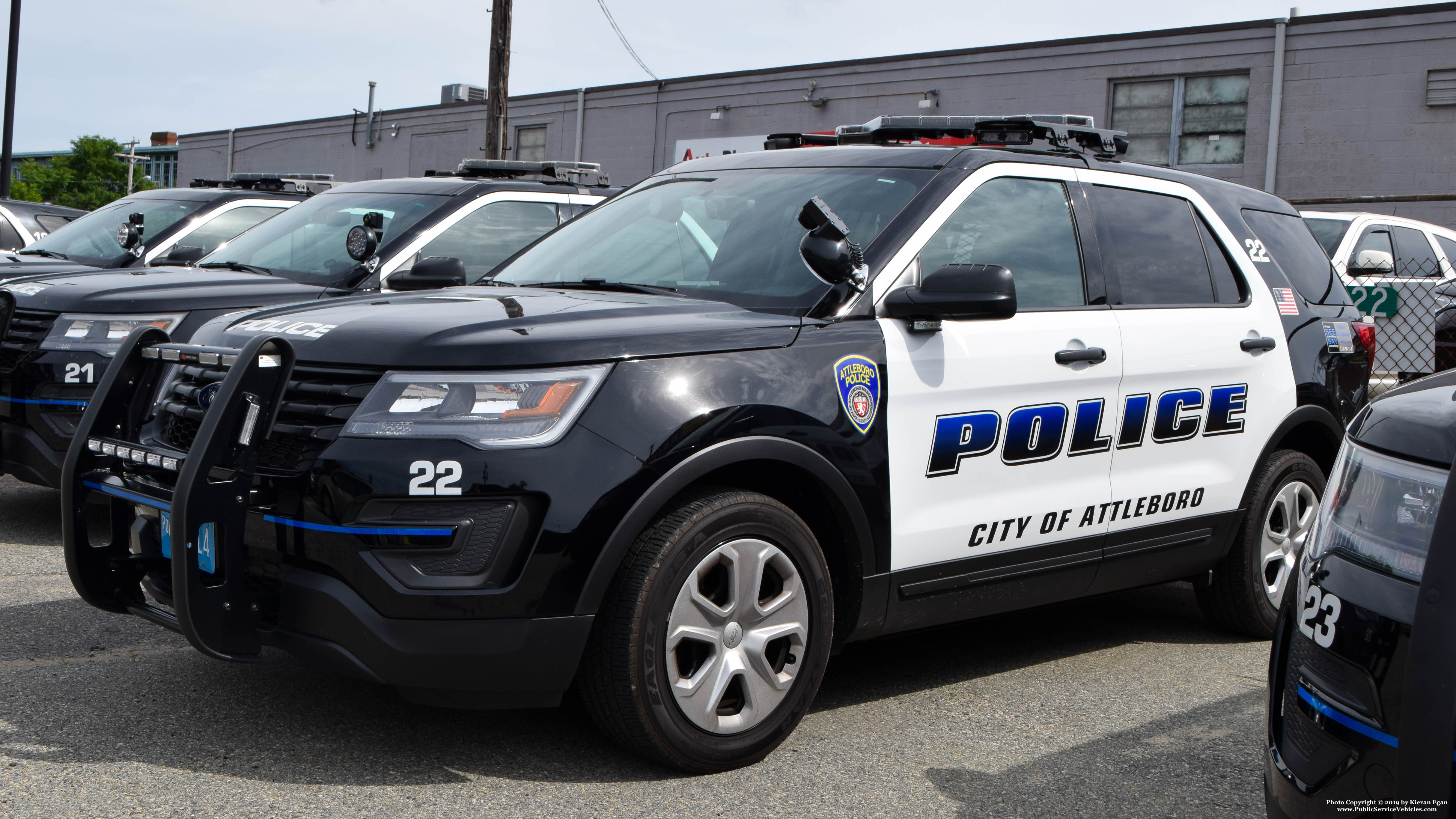A photo  of Attleboro Police
            Car 22, a 2018 Ford Police Interceptor Utility             taken by Kieran Egan