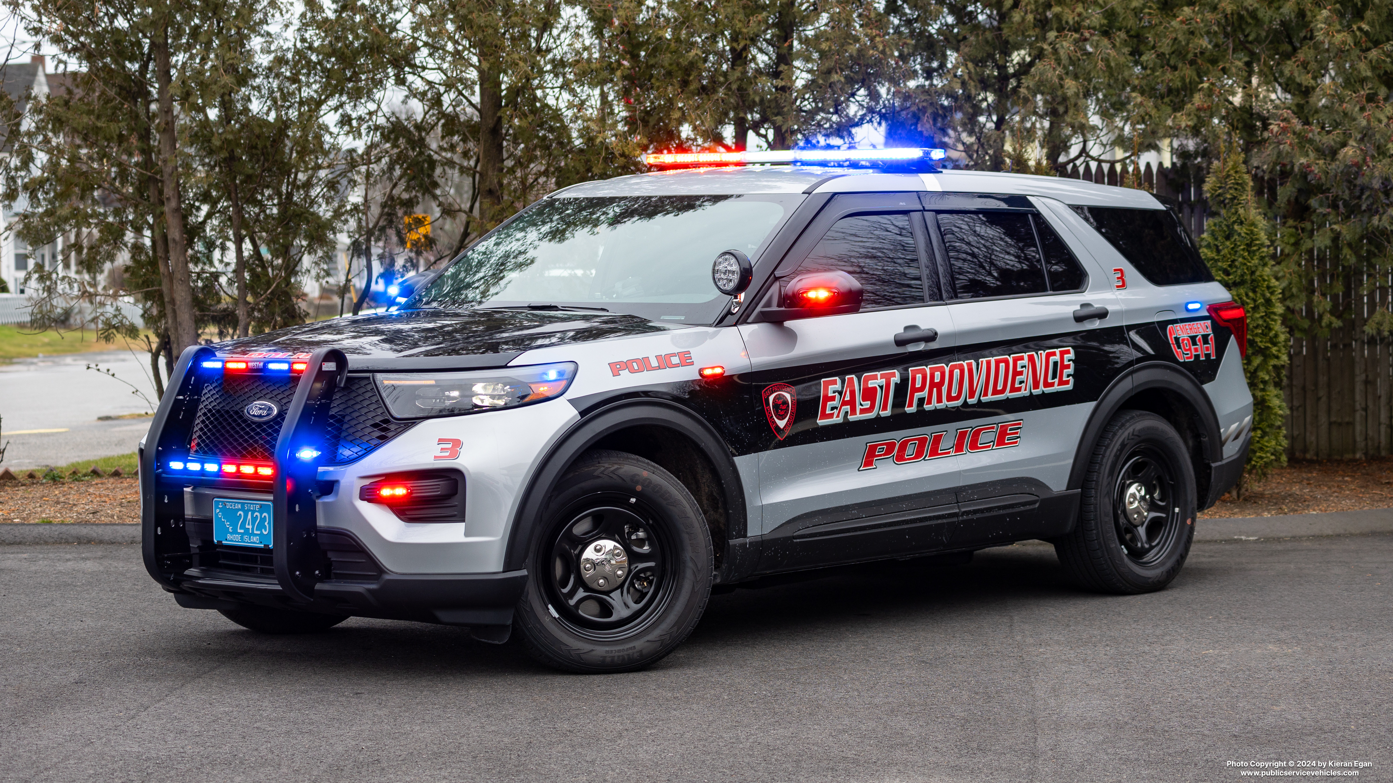 A photo  of East Providence Police
            Car 3, a 2022 Ford Police Interceptor Utility             taken by Kieran Egan