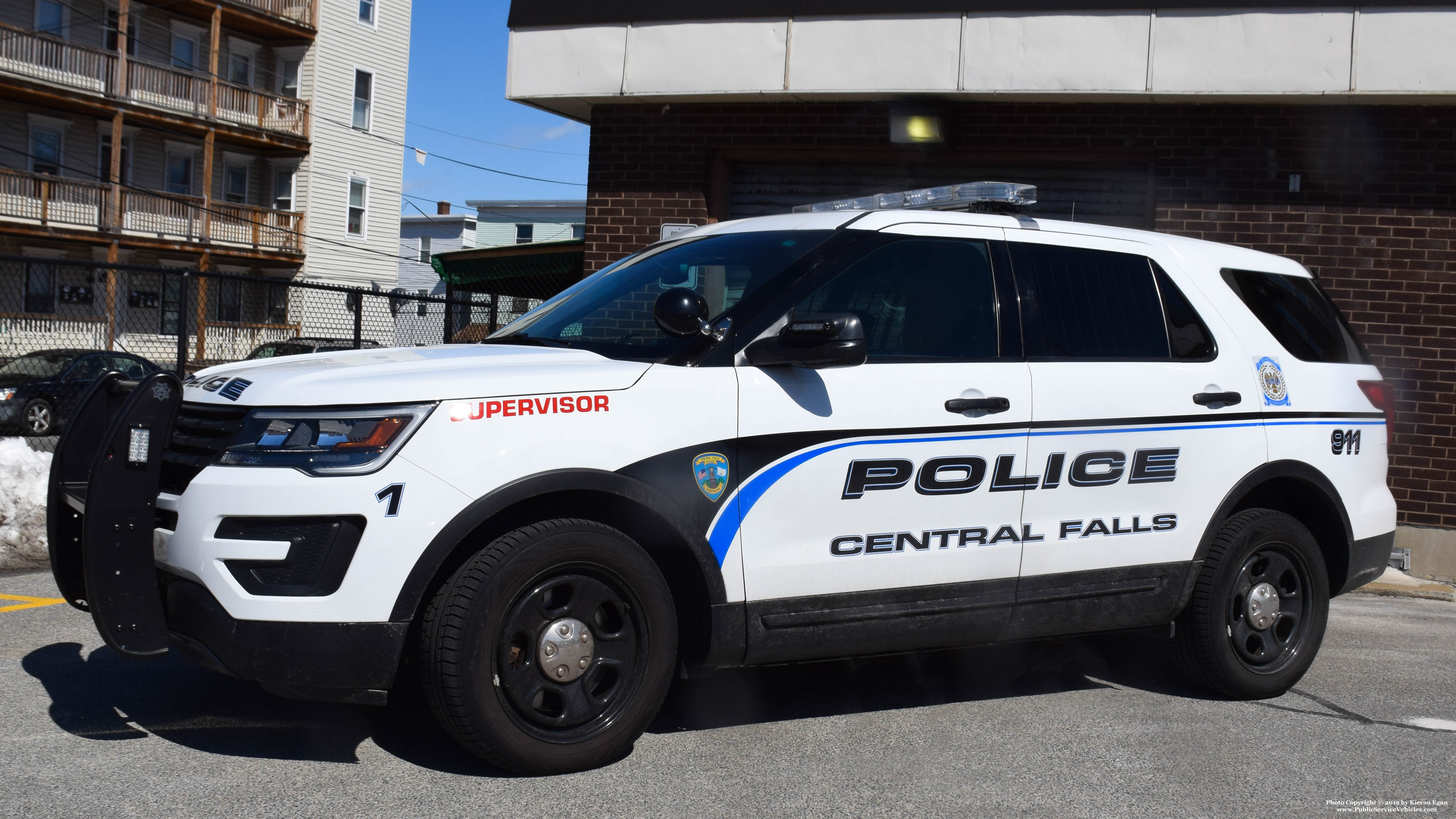 A photo  of Central Falls Police
            Car 1, a 2018 Ford Police Interceptor Utility             taken by Kieran Egan