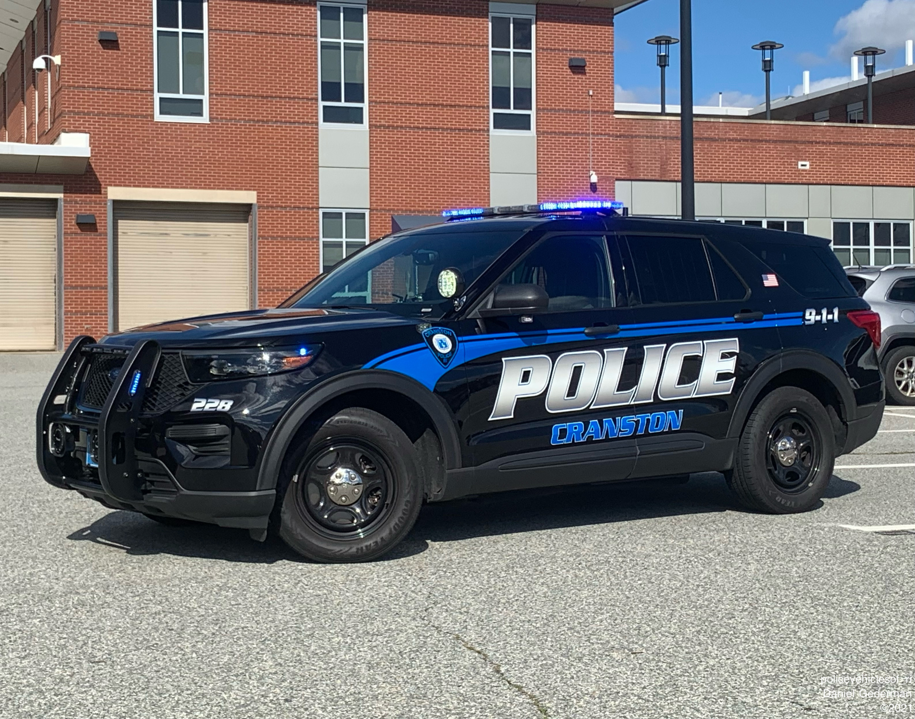 A photo  of Cranston Police
            Cruiser 228, a 2020 Ford Police Interceptor Utility             taken by Dan Gederman