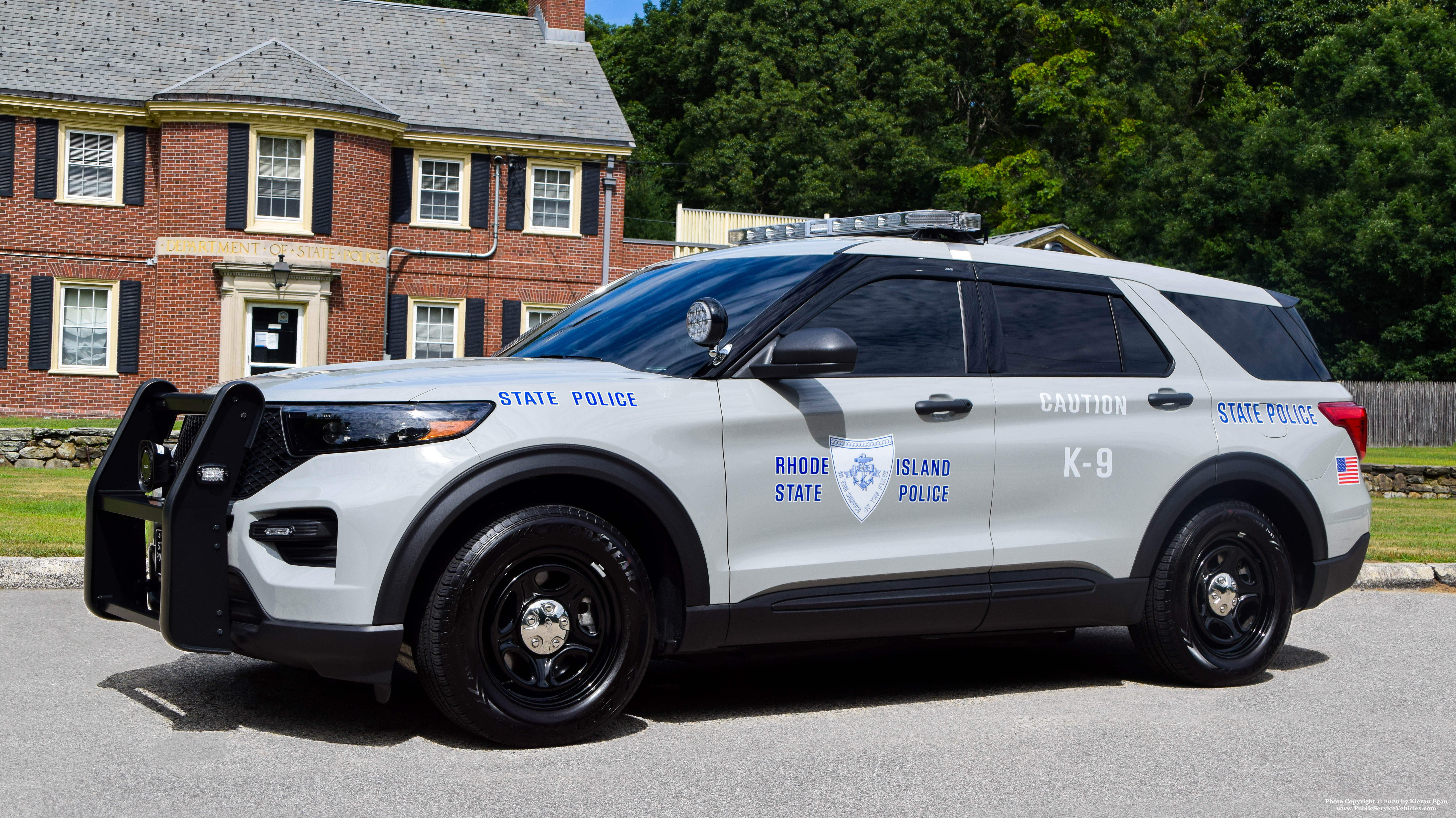 A photo  of Rhode Island State Police
            Cruiser 223, a 2020 Ford Police Interceptor Utility             taken by Kieran Egan