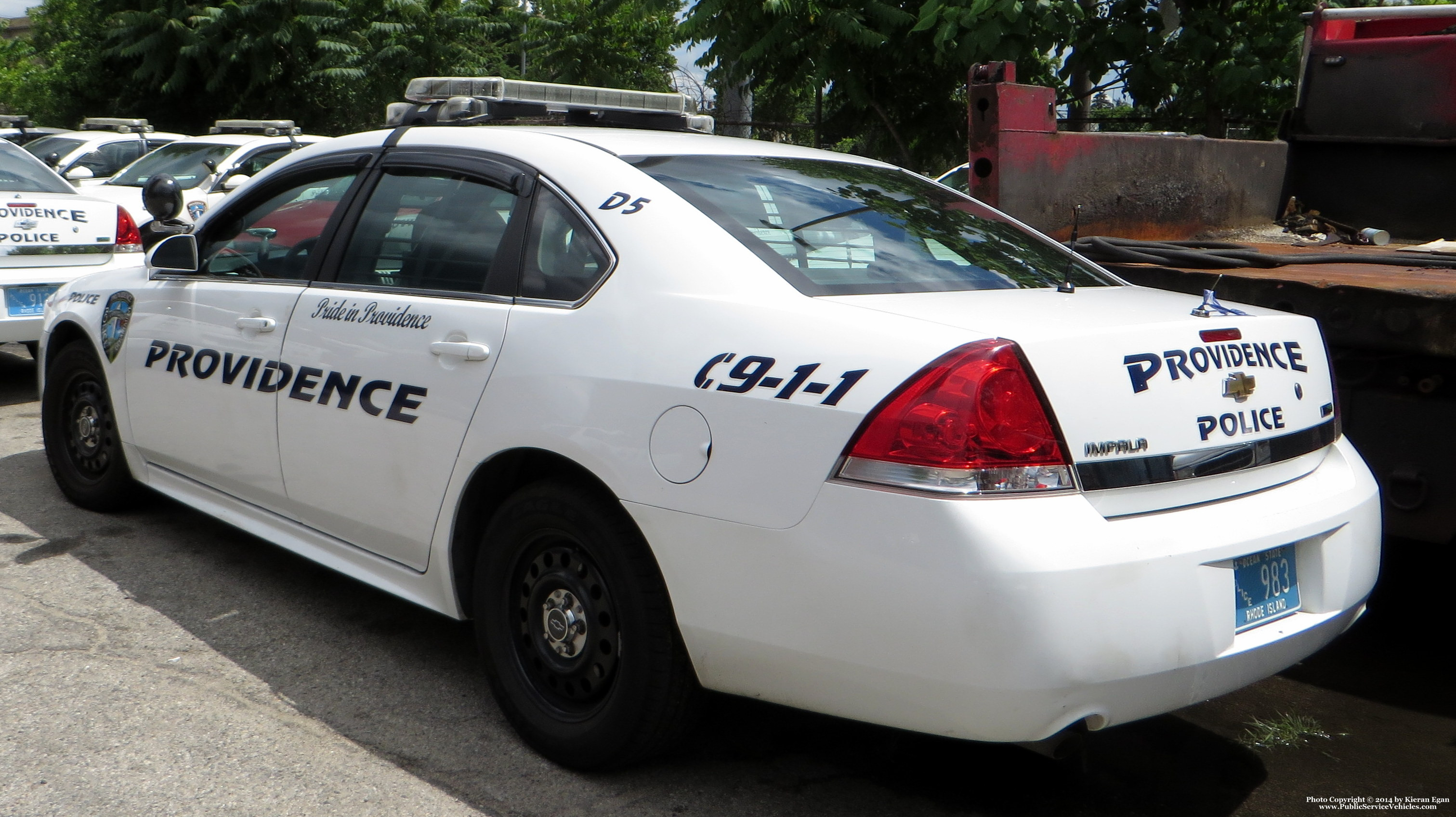 A photo  of Providence Police
            Cruiser 983, a 2006-2013 Chevrolet Impala             taken by Kieran Egan