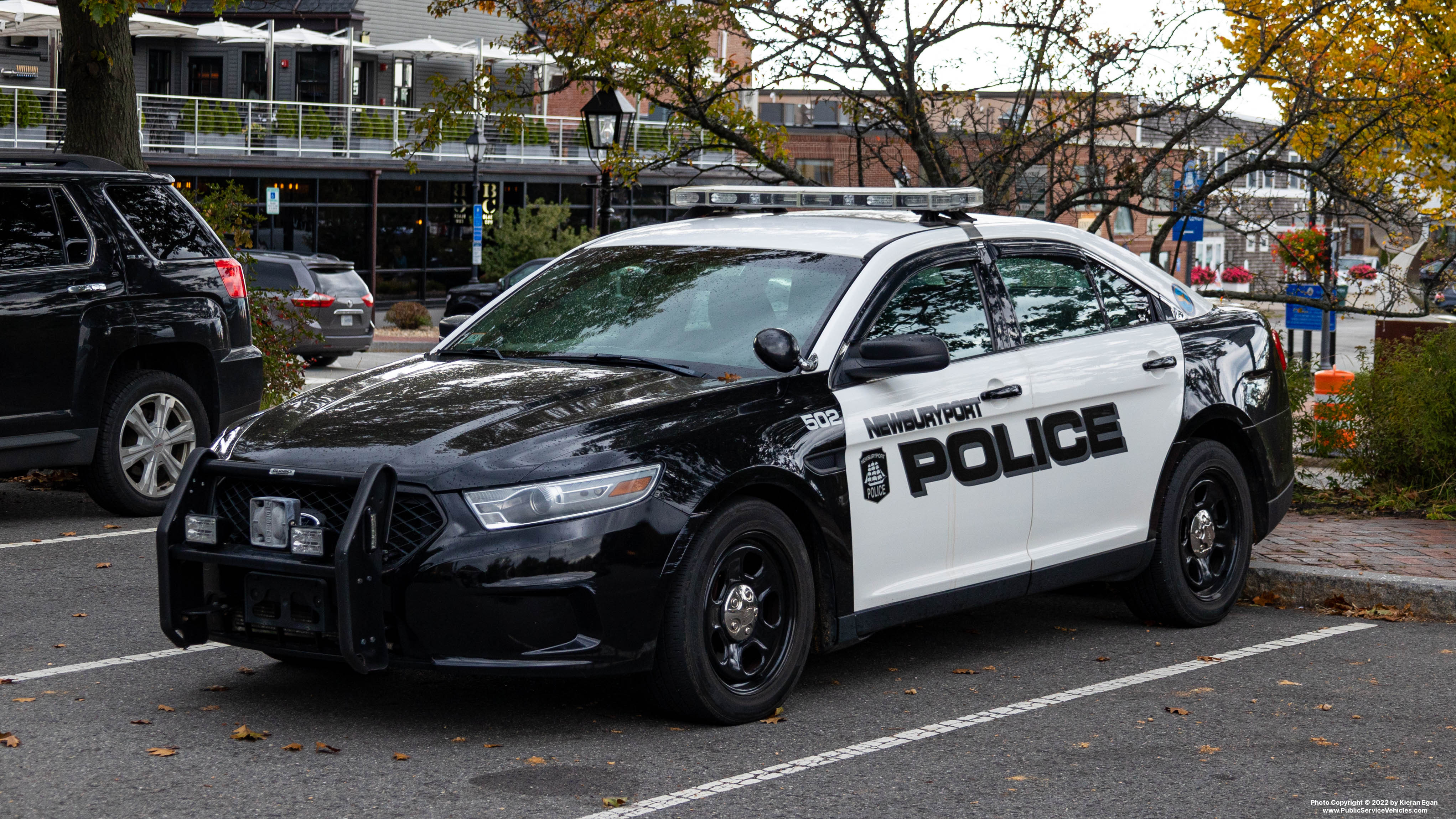 A photo  of Newburyport Police
            Cruiser 502, a 2013-2019 Ford Police Interceptor Sedan             taken by Kieran Egan