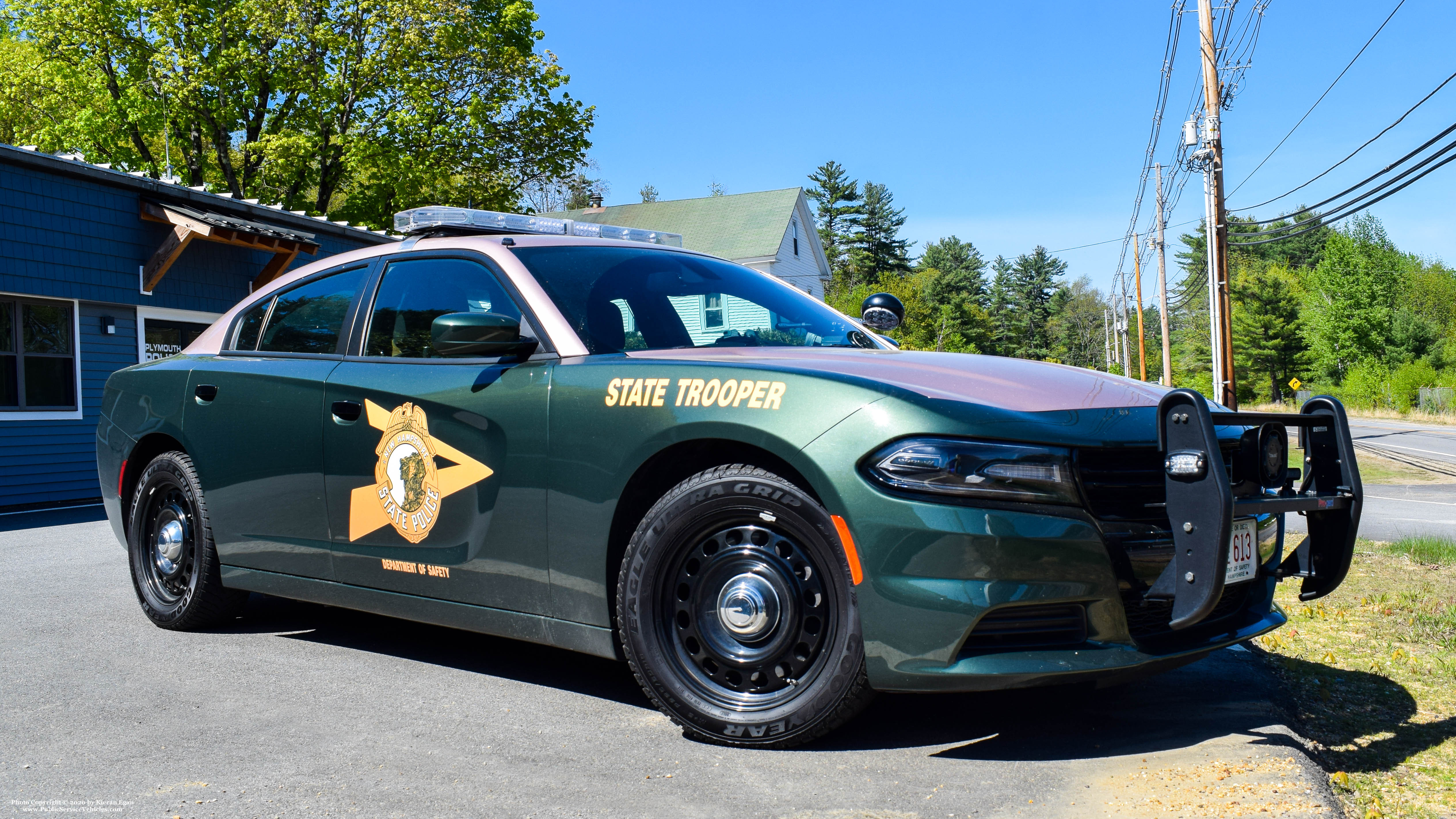 A photo  of New Hampshire State Police
            Cruiser 613, a 2017 Dodge Charger             taken by Kieran Egan
