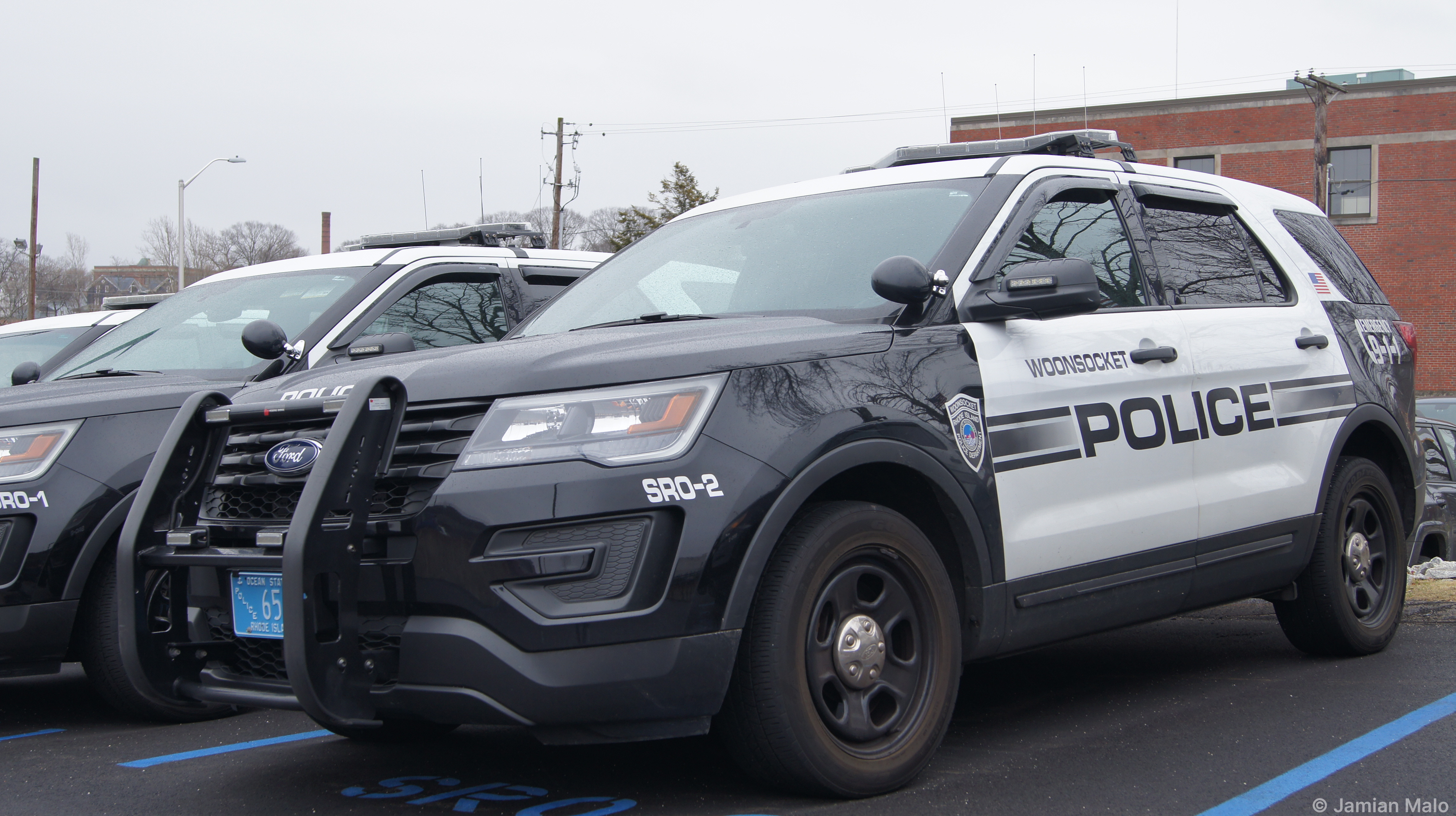 A photo  of Woonsocket Police
            SRO-2, a 2016-2018 Ford Police Interceptor Utility             taken by Jamian Malo