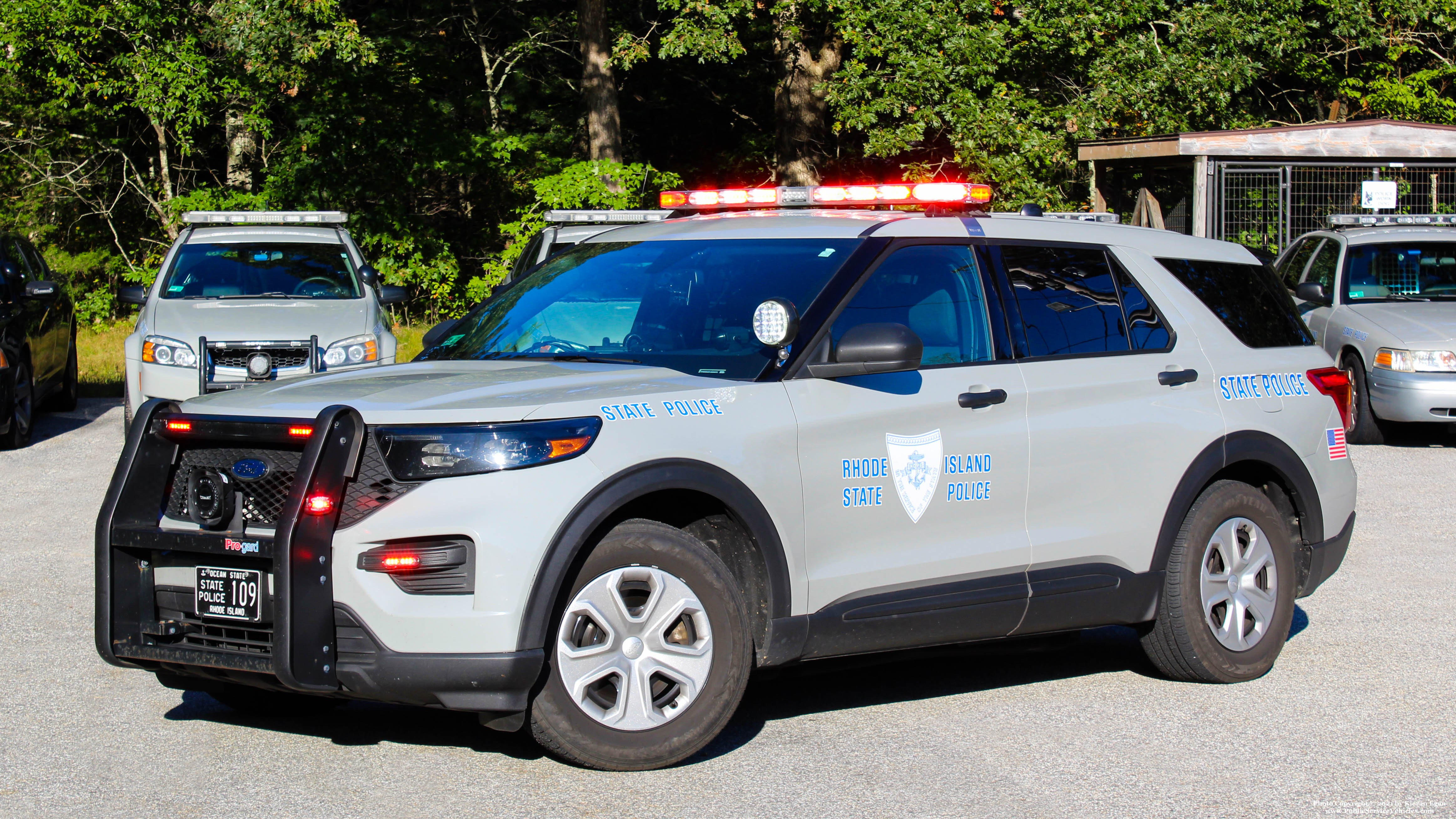 A photo  of Rhode Island State Police
            Cruiser 109, a 2020 Ford Police Interceptor Utility             taken by Kieran Egan